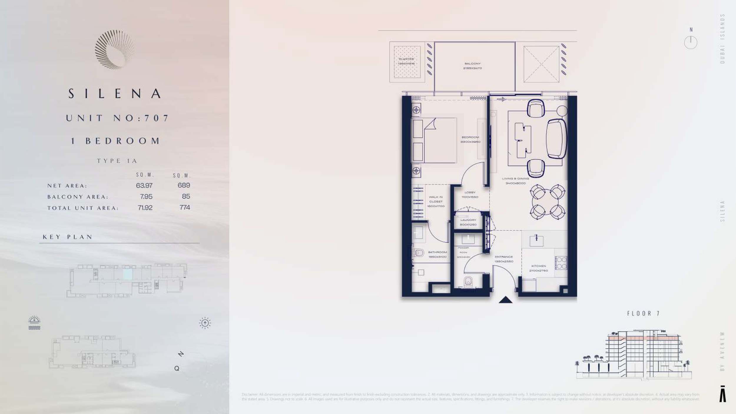 7th Floor-(Type 1A)-(Unit-707)