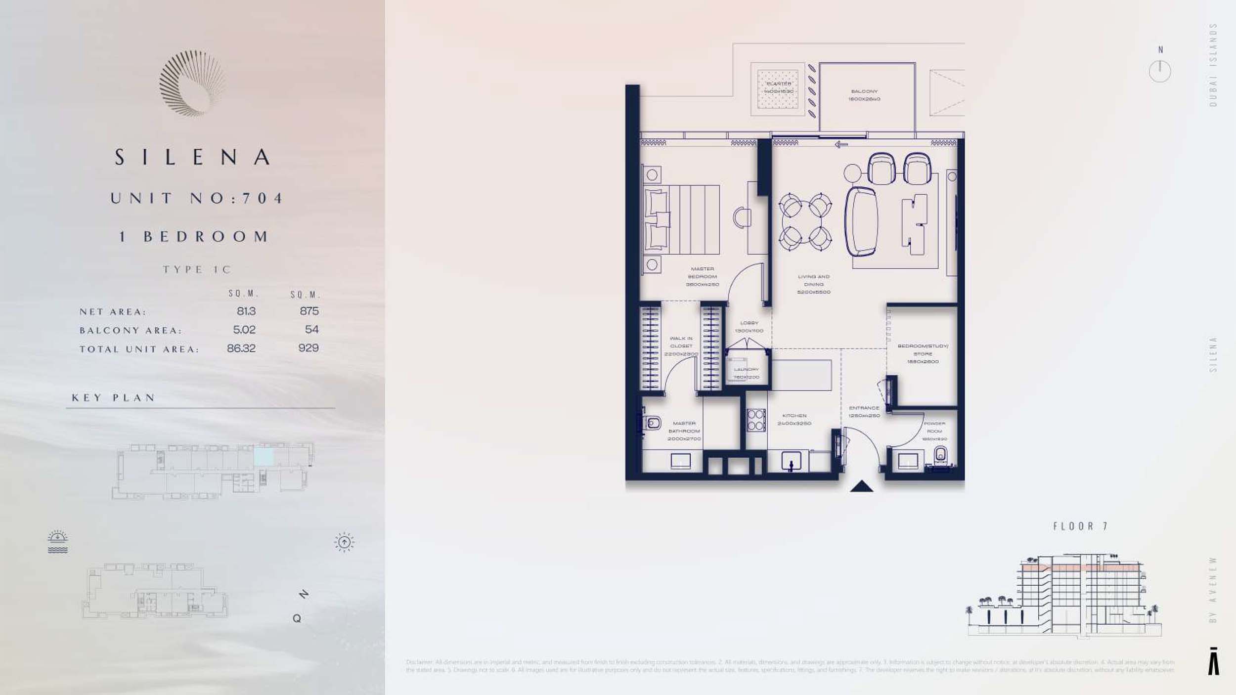 7th Floor-(Type 1C)-(Unit-704)