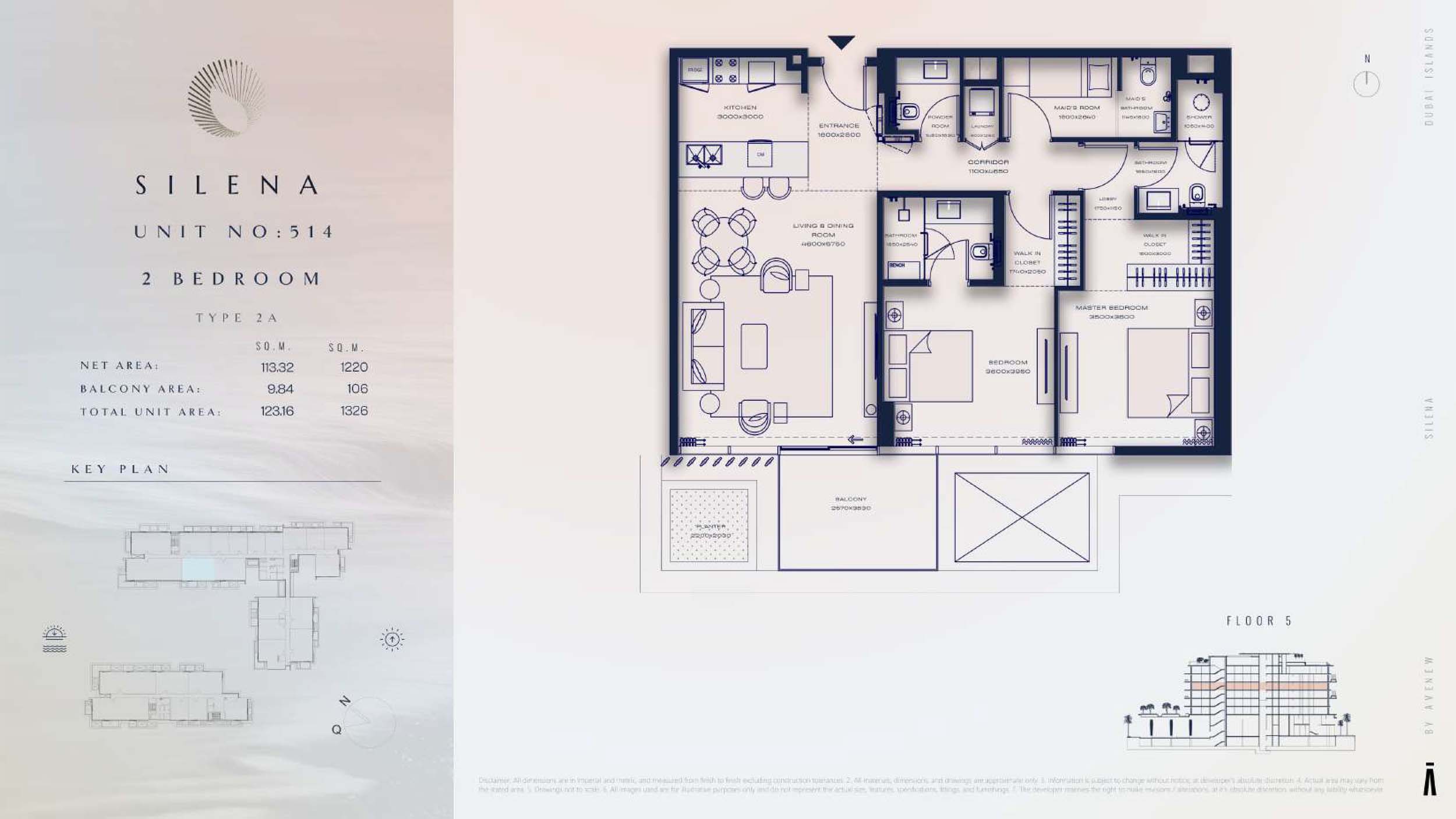 5th Floor-(Type 2A)-(Unit-514)