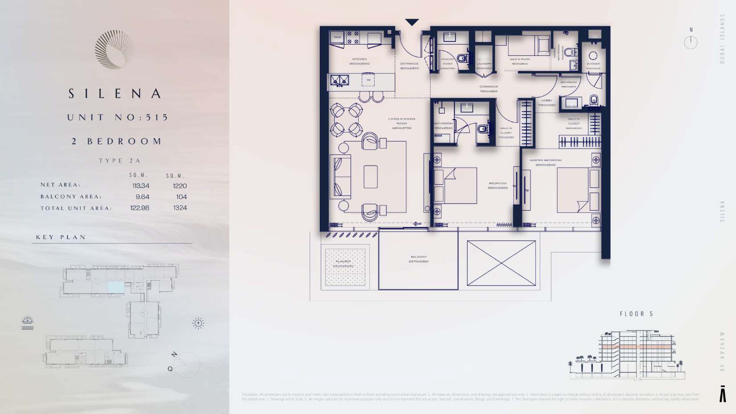 5th Floor-(Type 2A)-(Unit-515)