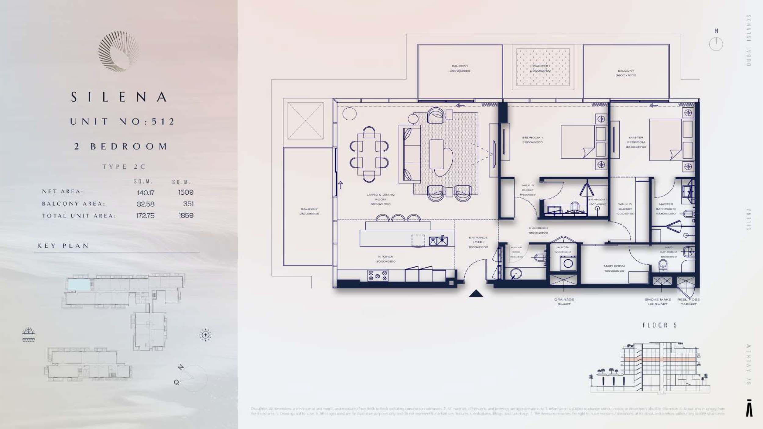 5th Floor-(Type 2C)-(Unit-512)
