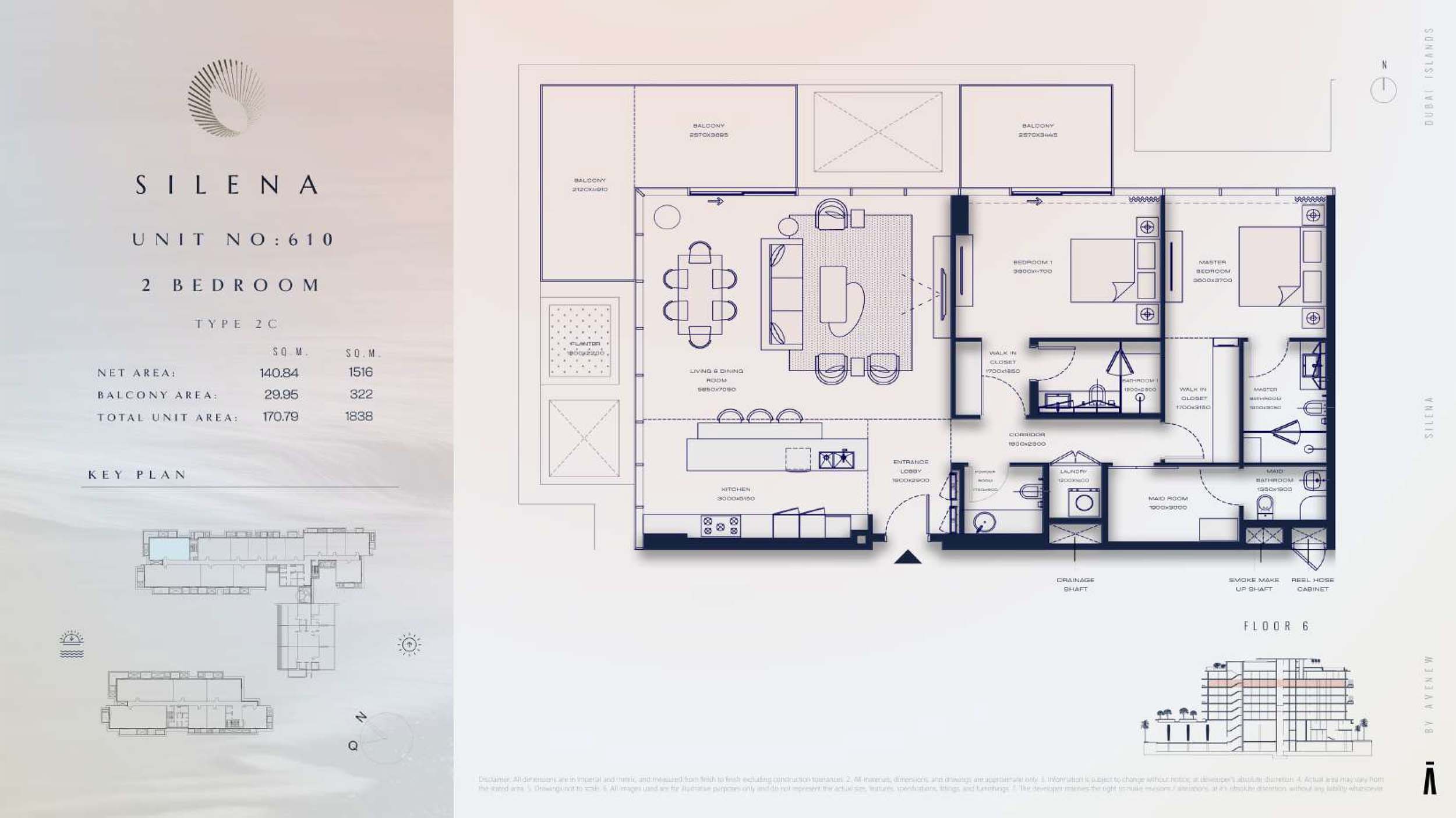 6th Floor-(Type 2C)-(Unit-610)