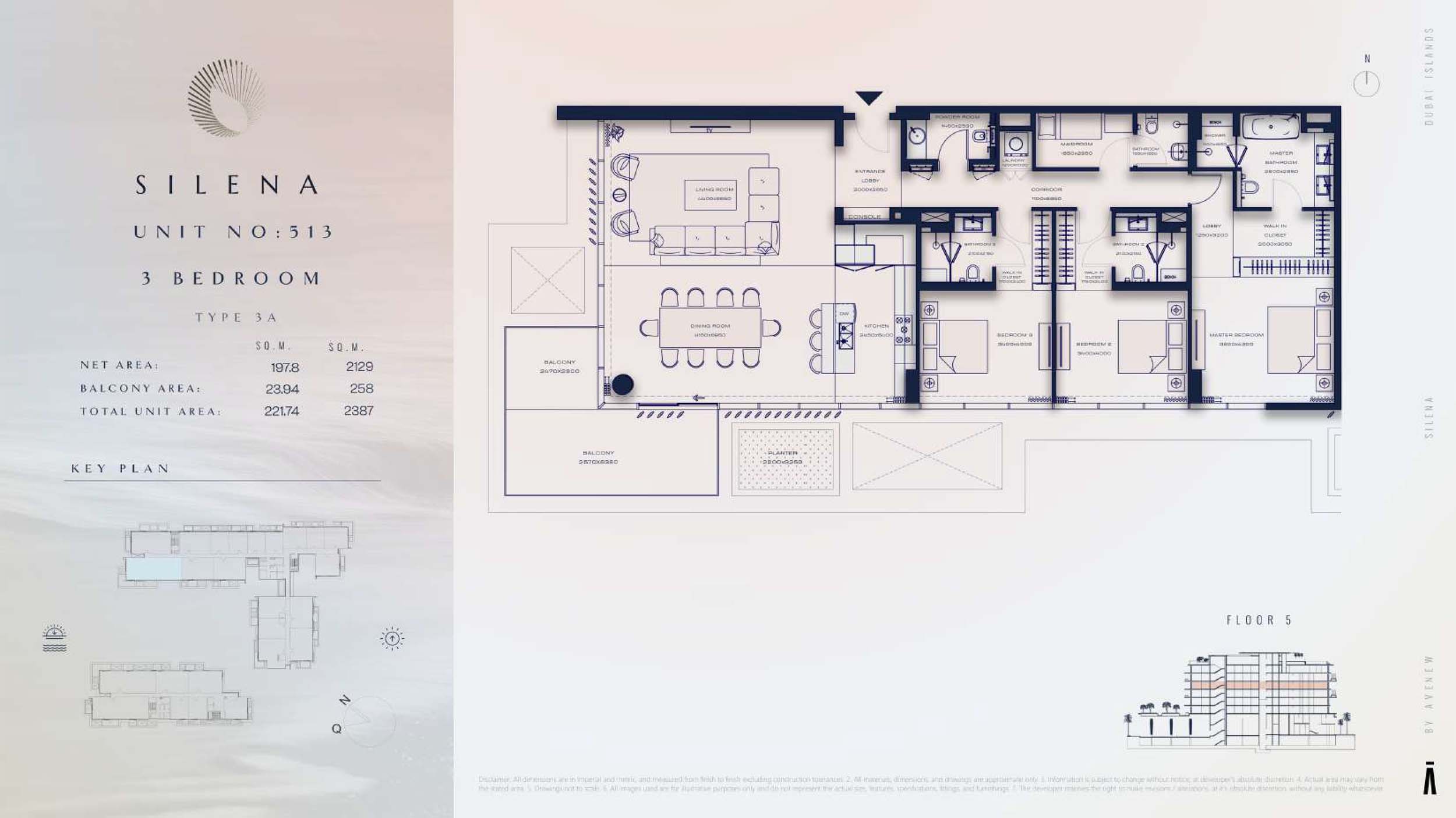 5th Floor-(Type 3A)-(Unit-513)