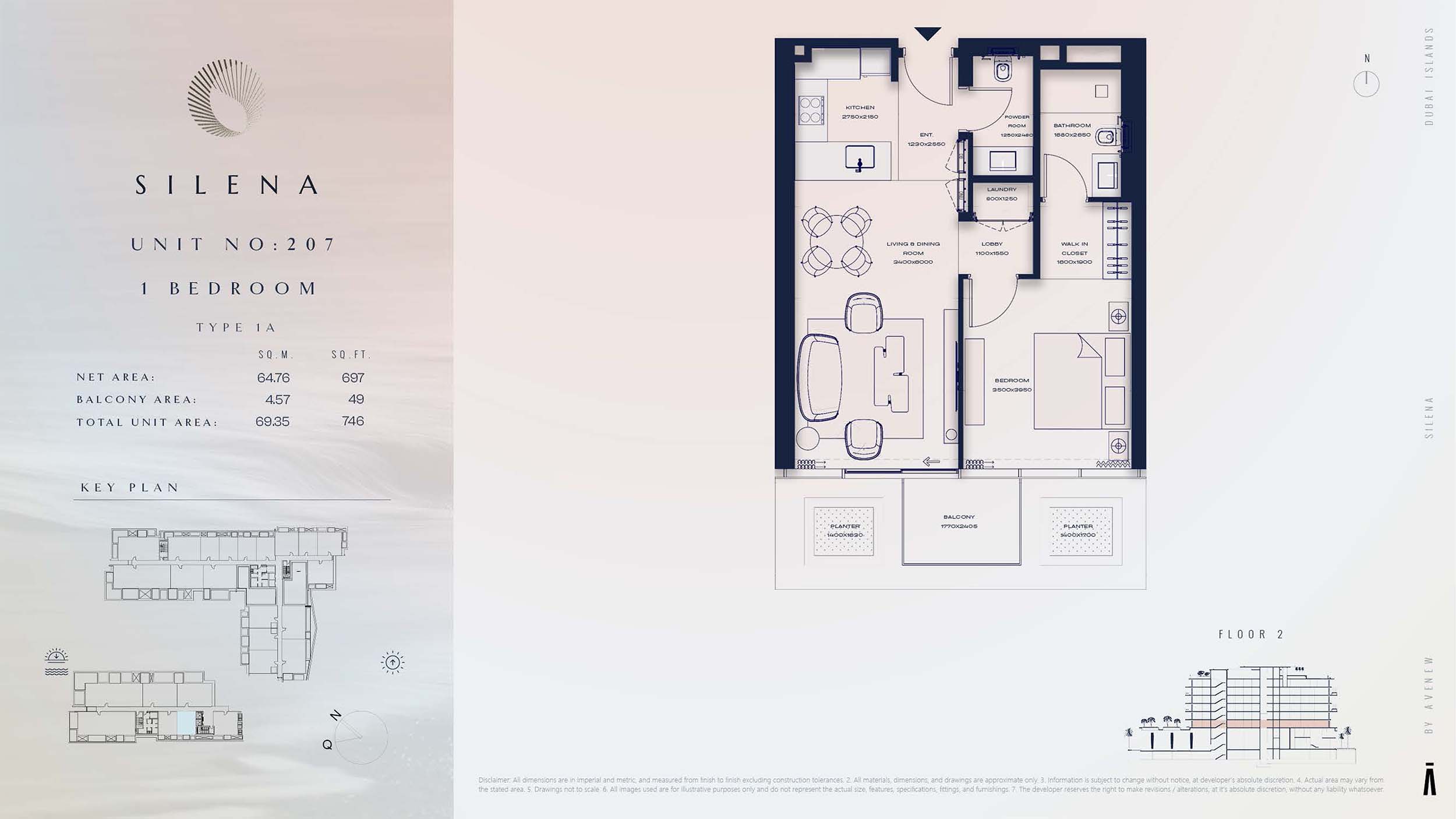 2nd Floor-(Type 1A)-(Unit 207)