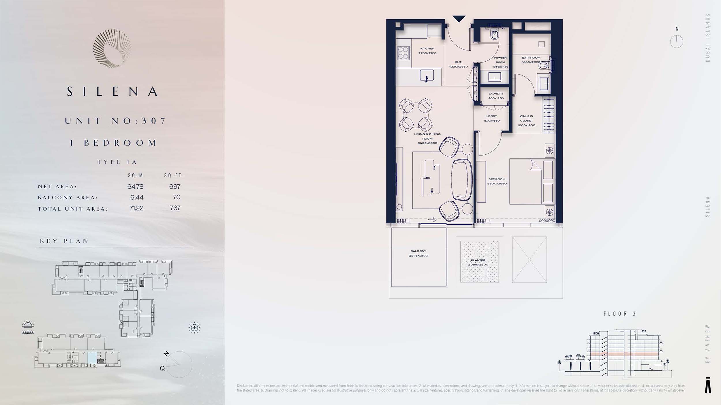 3rd Floor-(Type 1A)-(Unit 307)