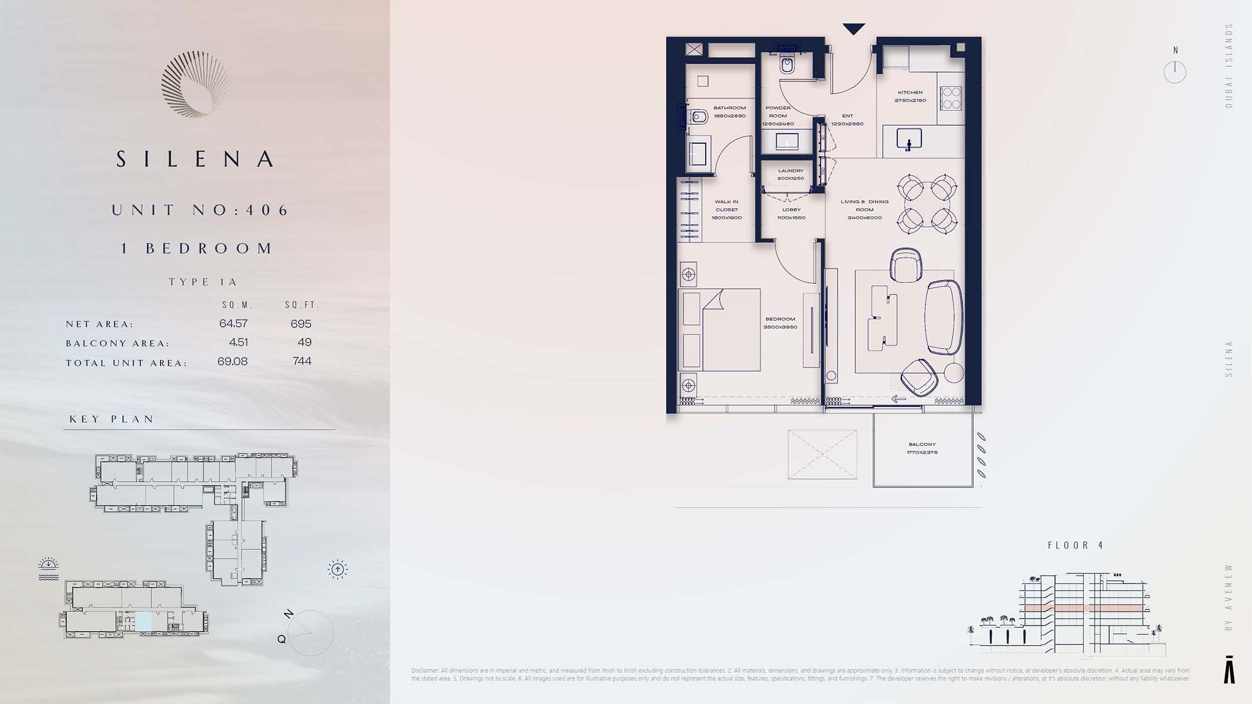 4th Floor-(Type 1A)-(Unit 406)