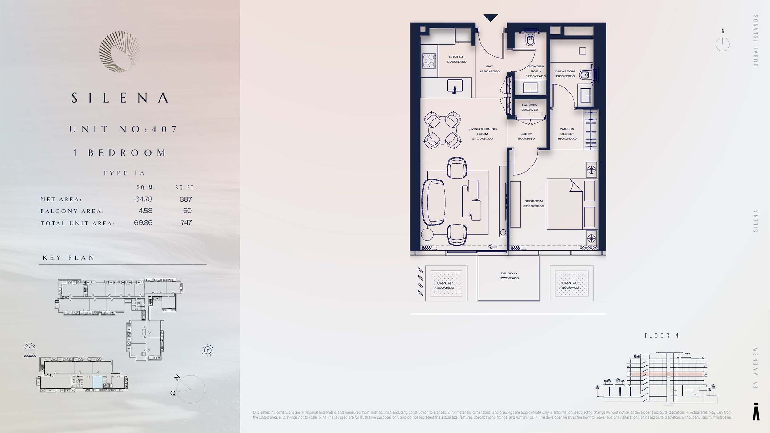 4th Floor-(Type 1A)-(Unit 407)