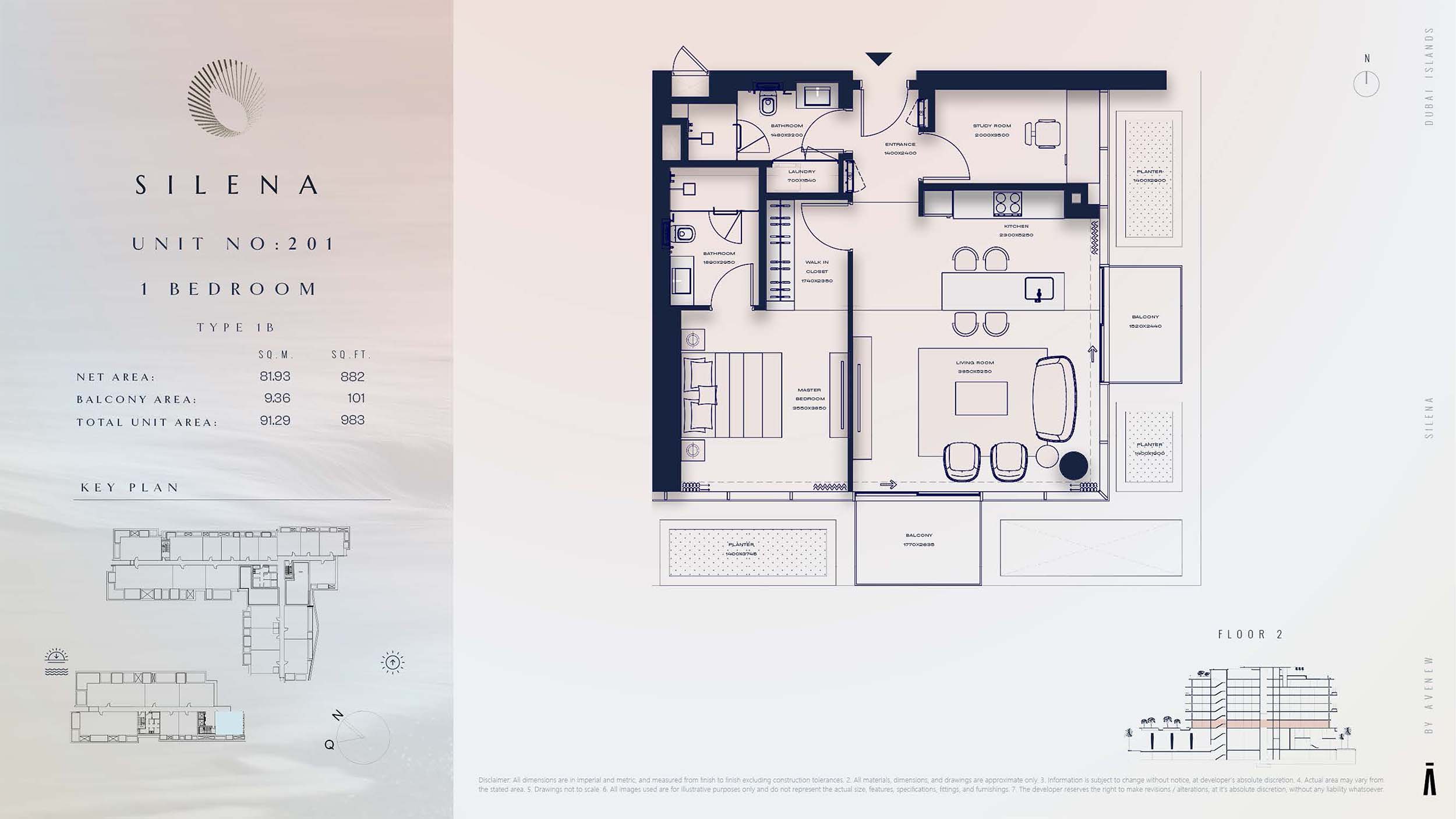 2nd Floor-(Type 1B)-(Unit 201)