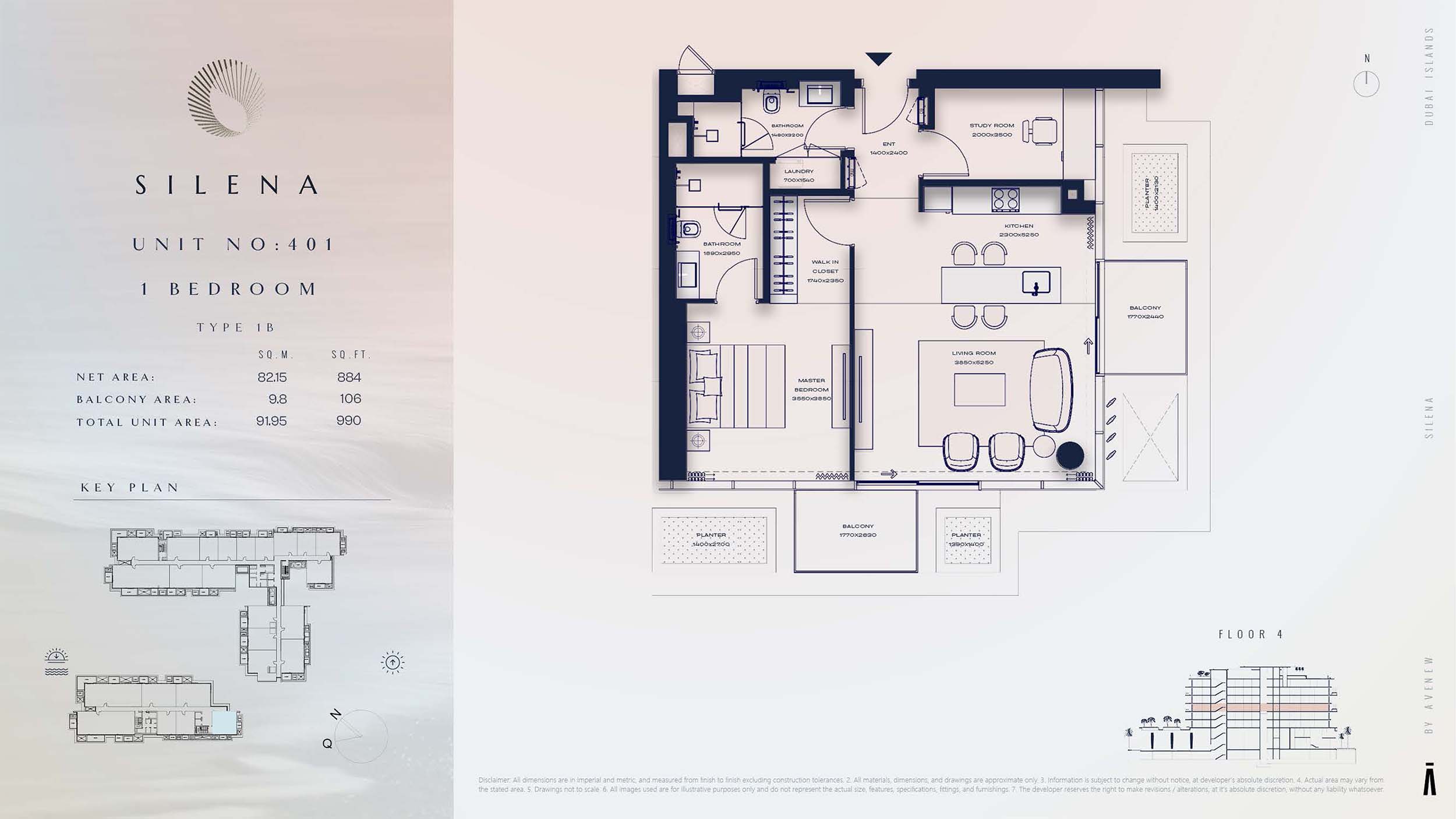 4th Floor-(Type 1B)-(Unit 401)