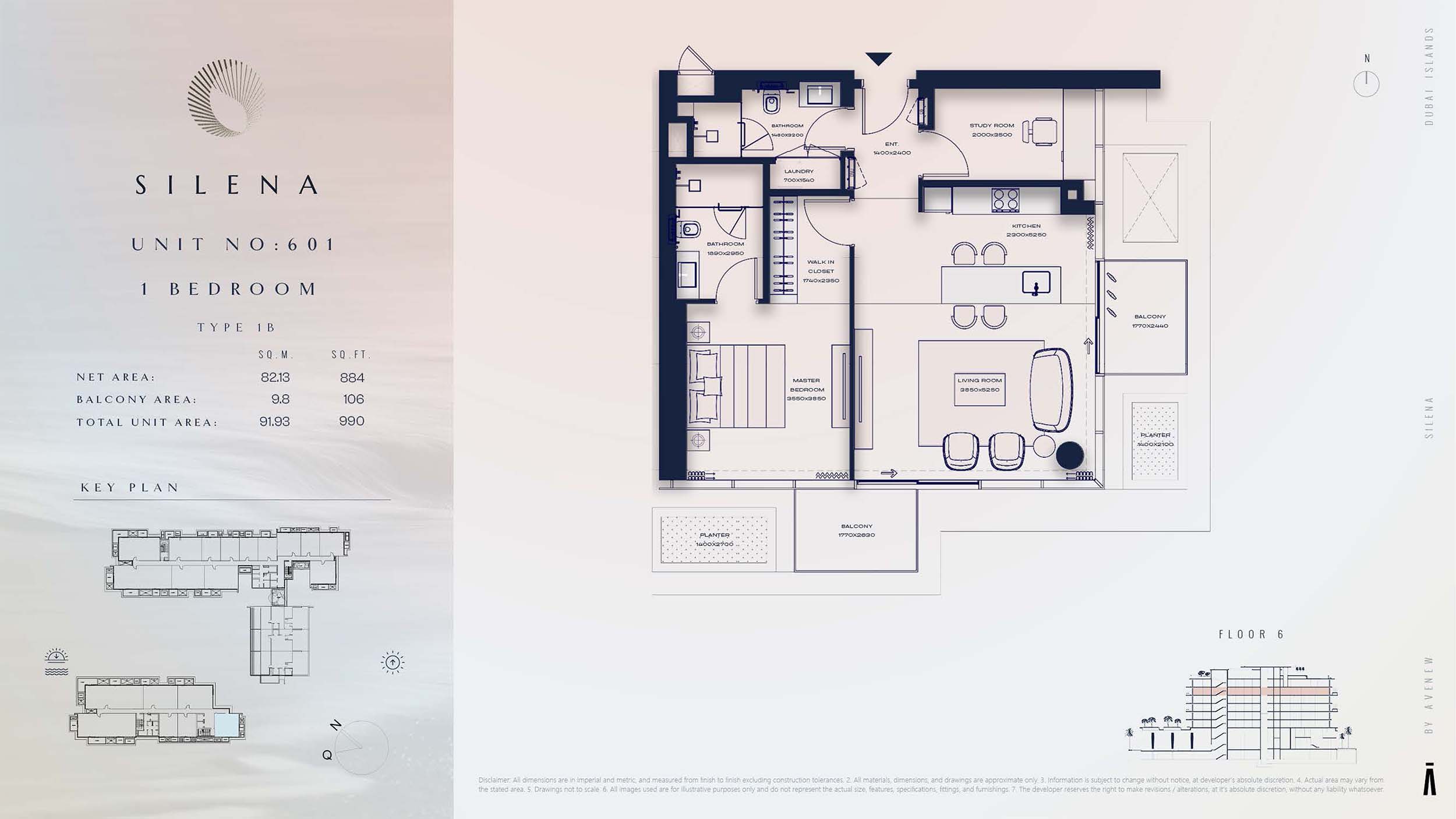 6th Floor-(Type 1B)-(Unit 601)
