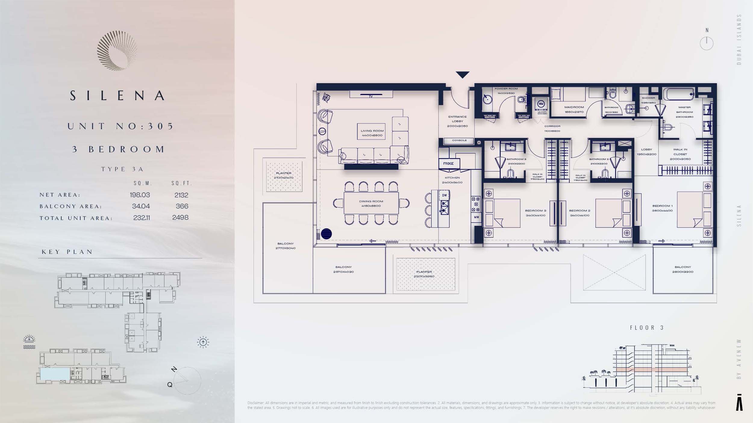 3rd Floor-(Type 3A)-(Unit-305)