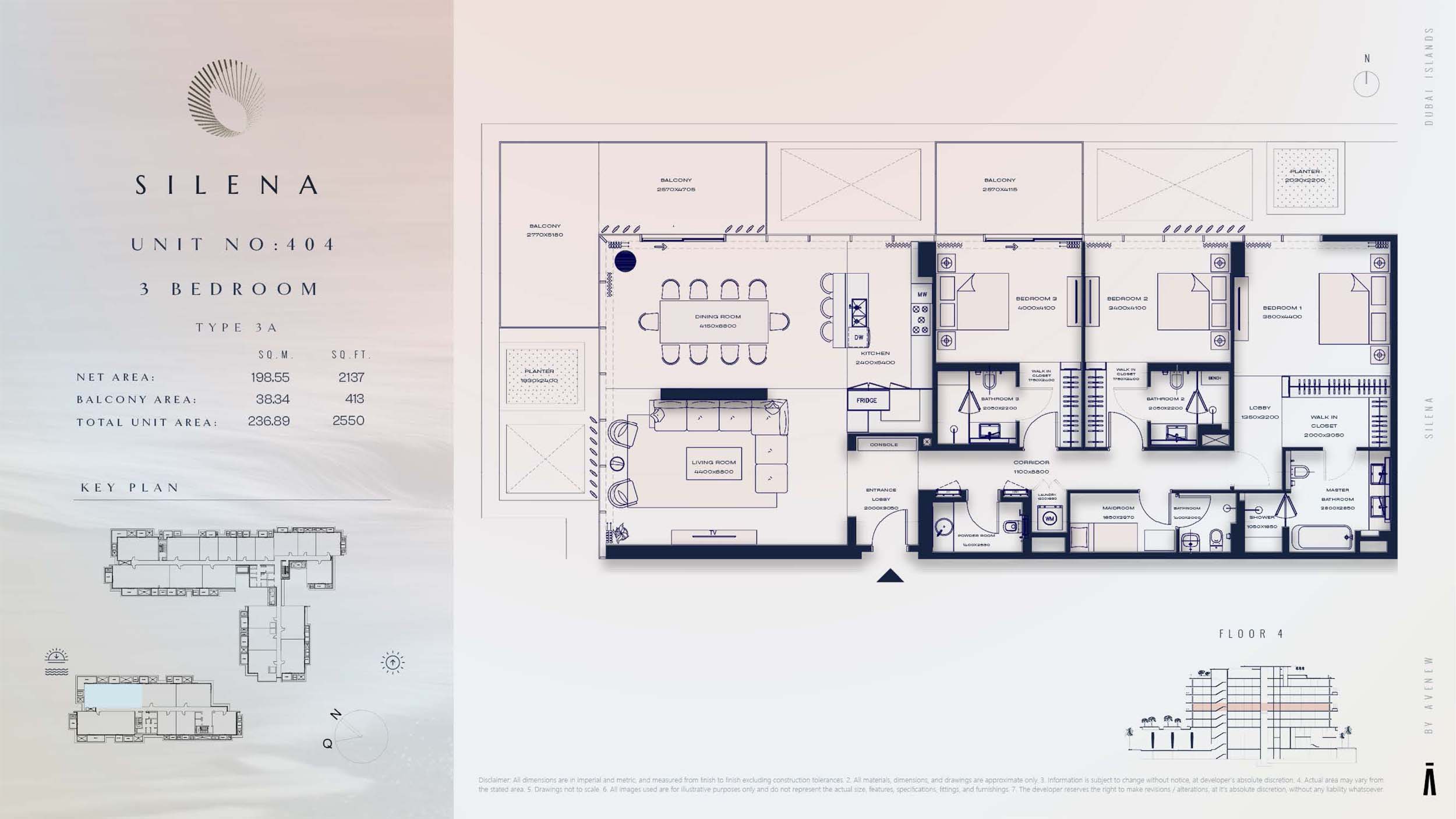 4th Floor-(Type 3A)-(Unit-404)