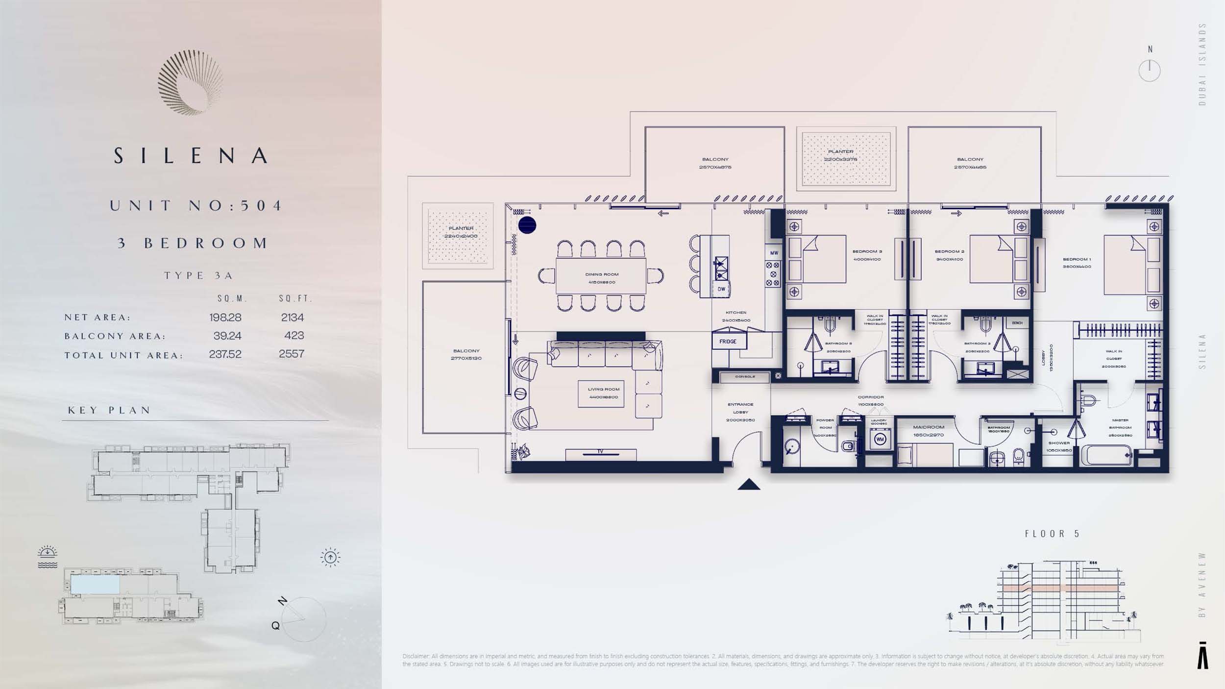 5th Floor-(Type 3A)-(Unit-504)