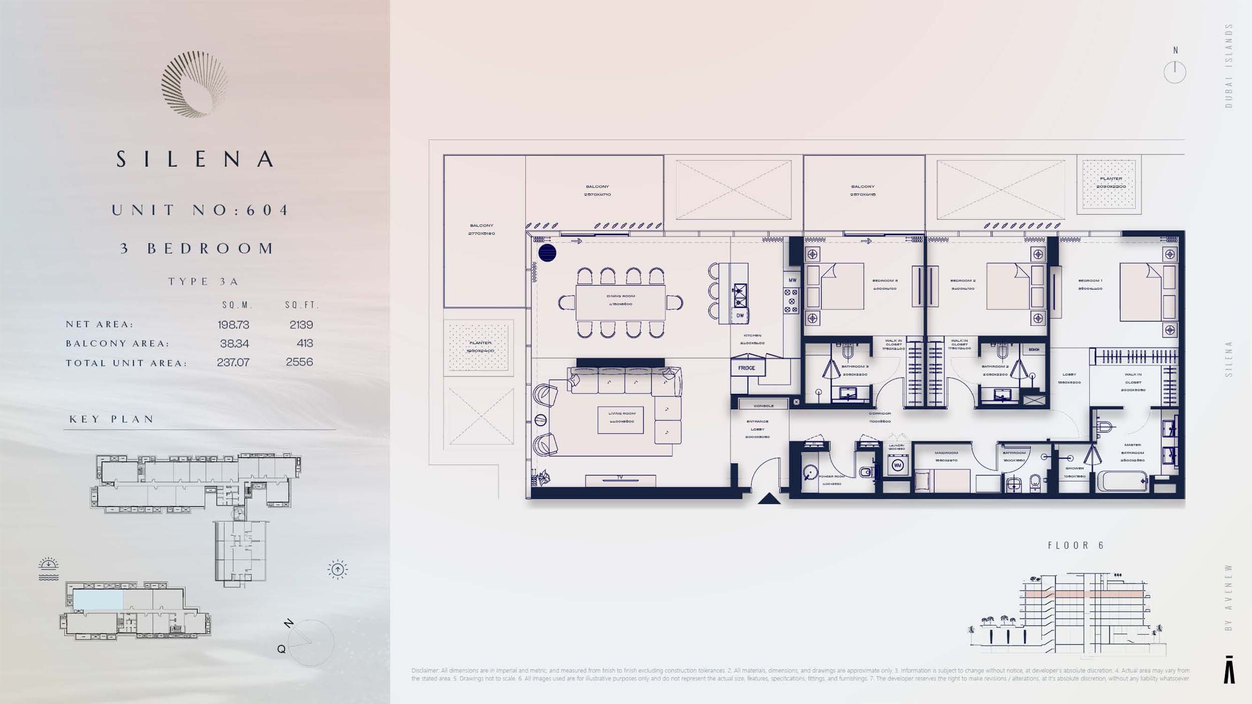 6th Floor-(Type 3A)-(Unit-604)