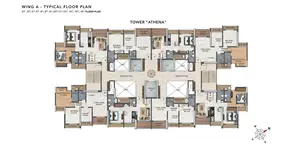 Athena Wing A, 2nd-6th, 8th-11th, 13th-16th Floor Plan