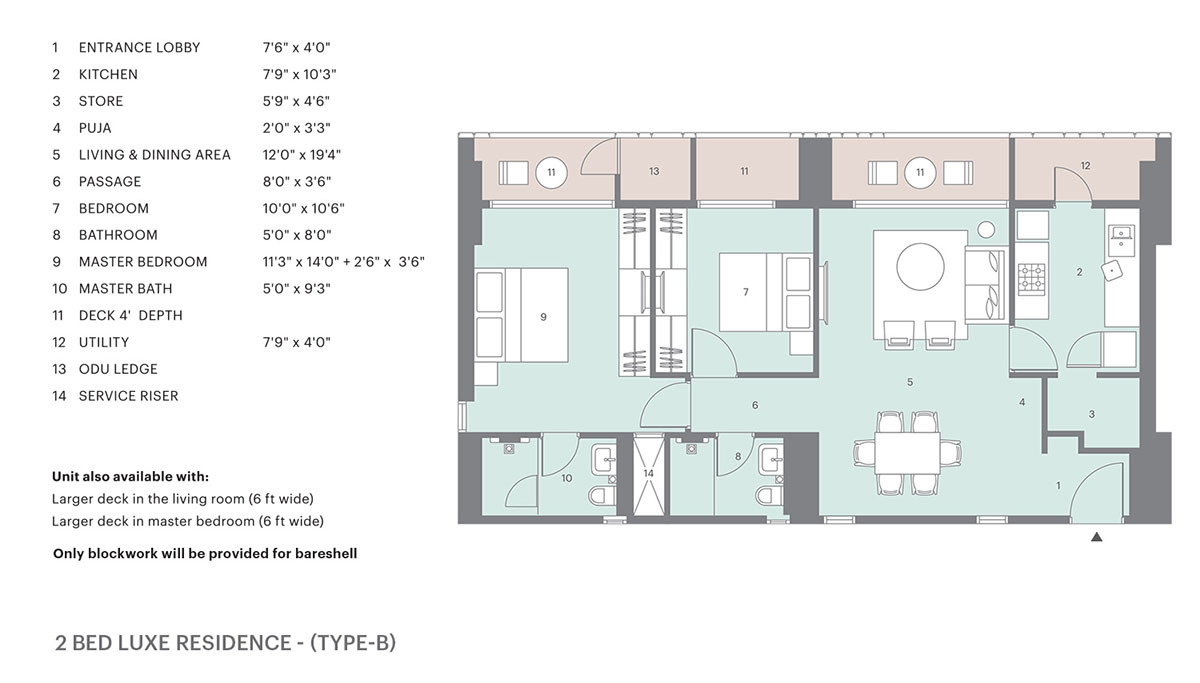 2 BED Luxe Residence-Type B