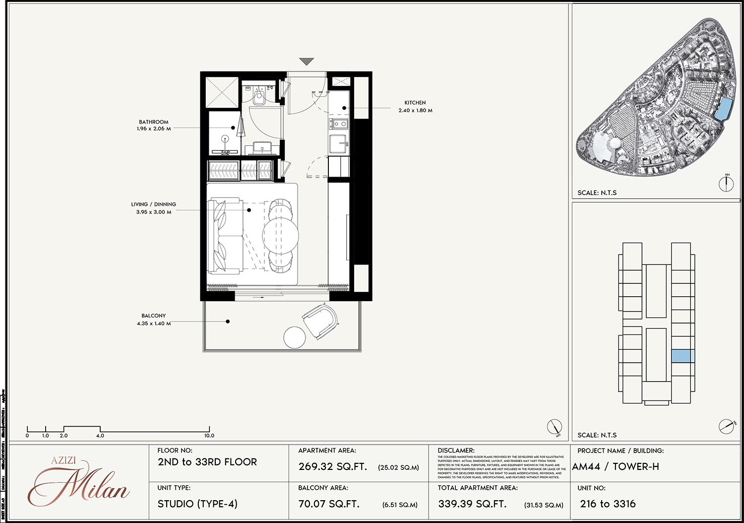 2nd To 33rd Floor Unit 216 To 3316 (Type-4)