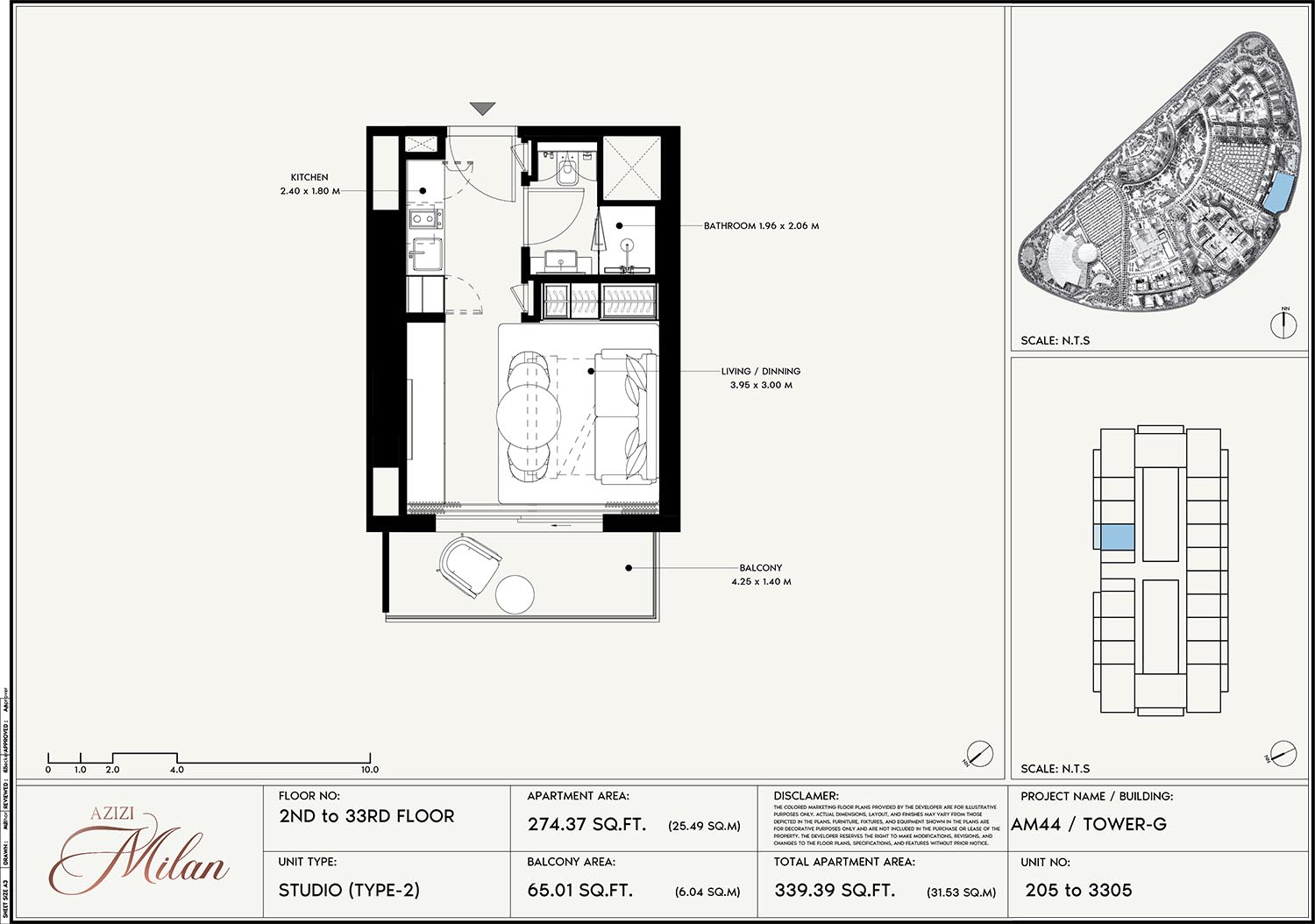 2nd To 33rd Floor Unit 205 To 3305 (Type-2)