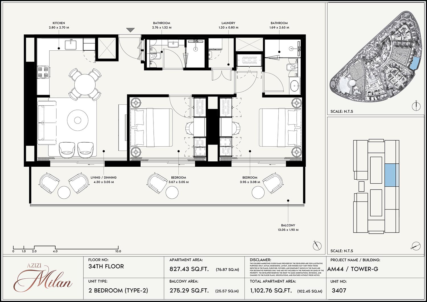 34th Floor Unit 3407 (Type-2)