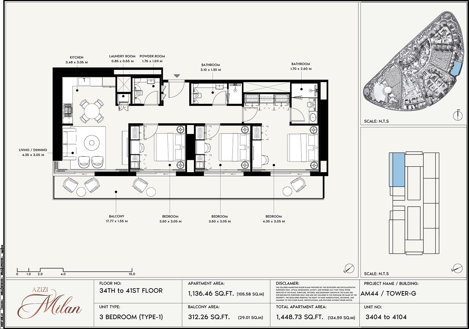 34th To 41st Floor Unit 3404 To 4104(Type-1)