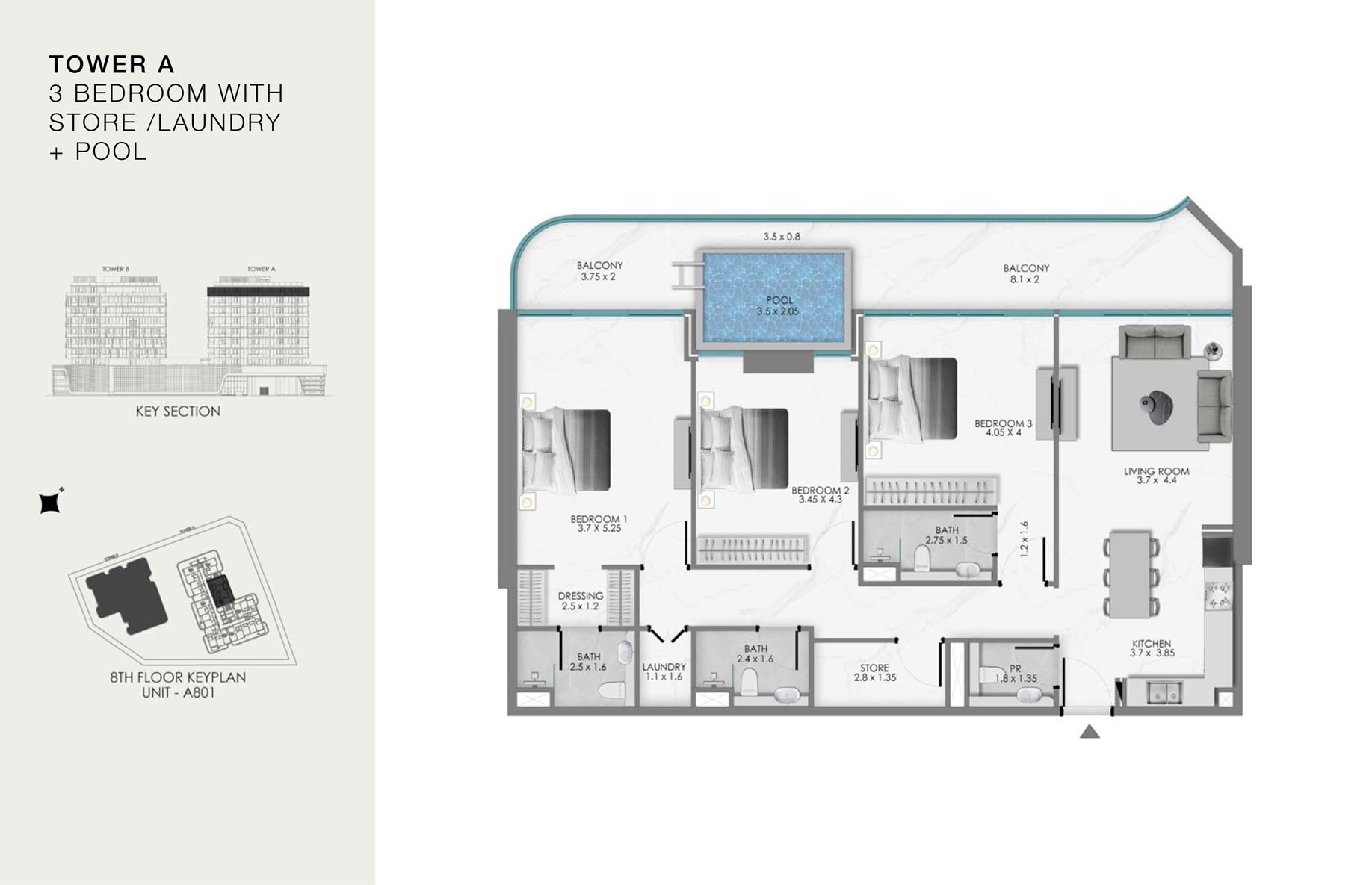 Unit-A 801 (8th Floor)