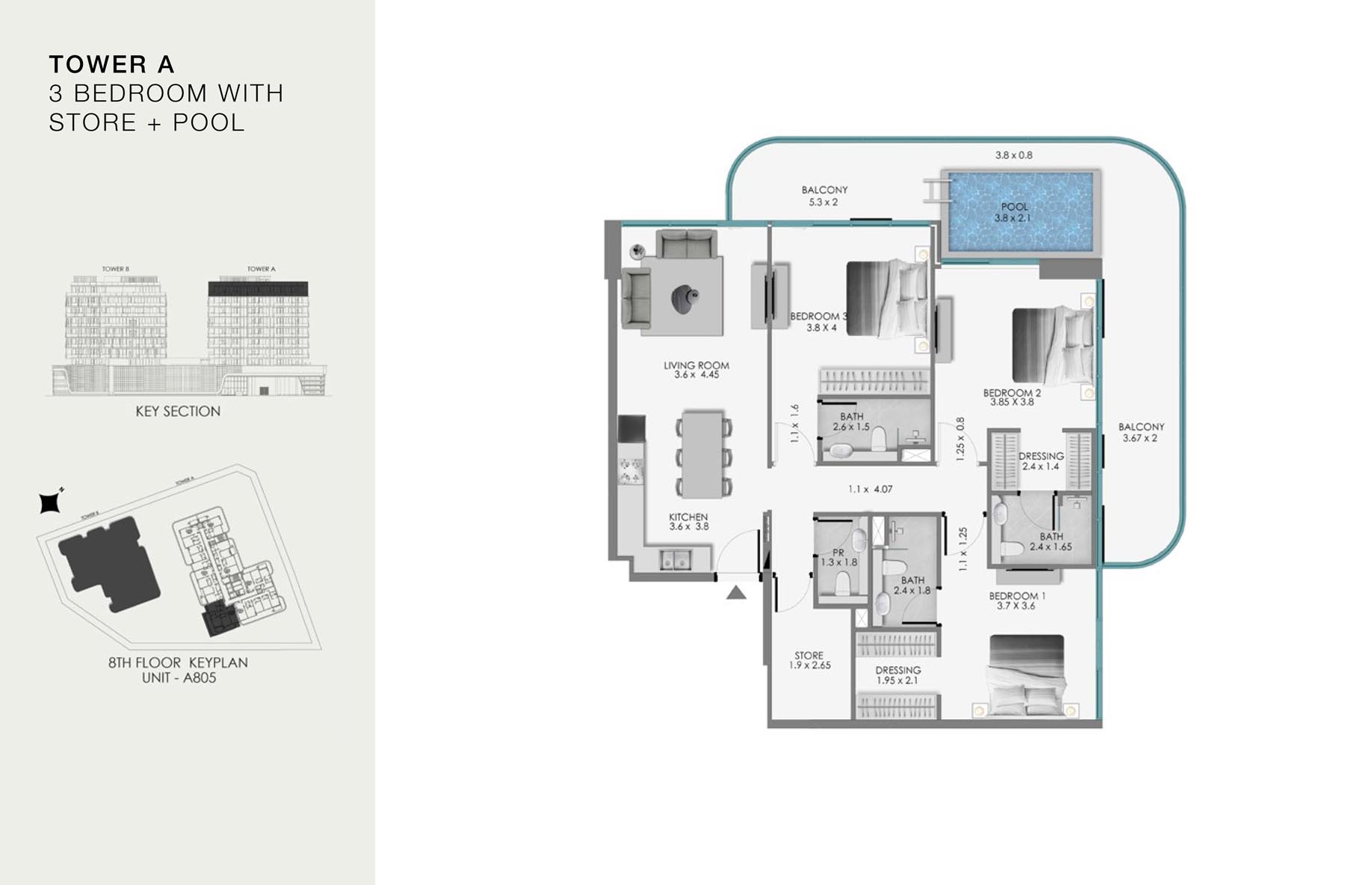 Unit-A 805 (8th Floor)