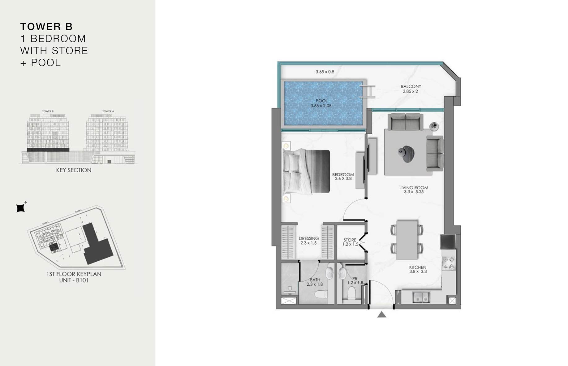 Unit-B 101 (1st Floor)