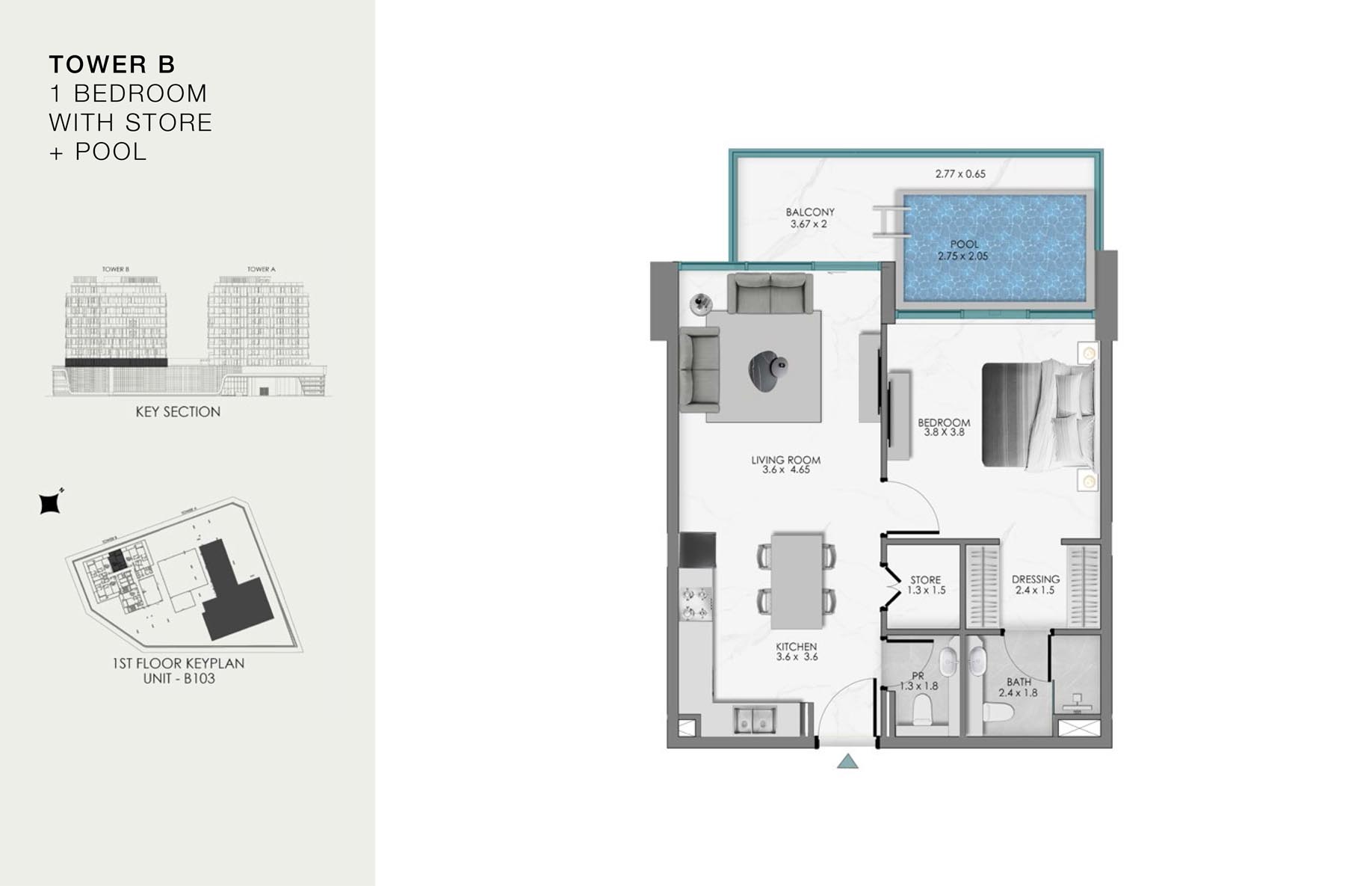 Unit-B 103 (1st Floor)