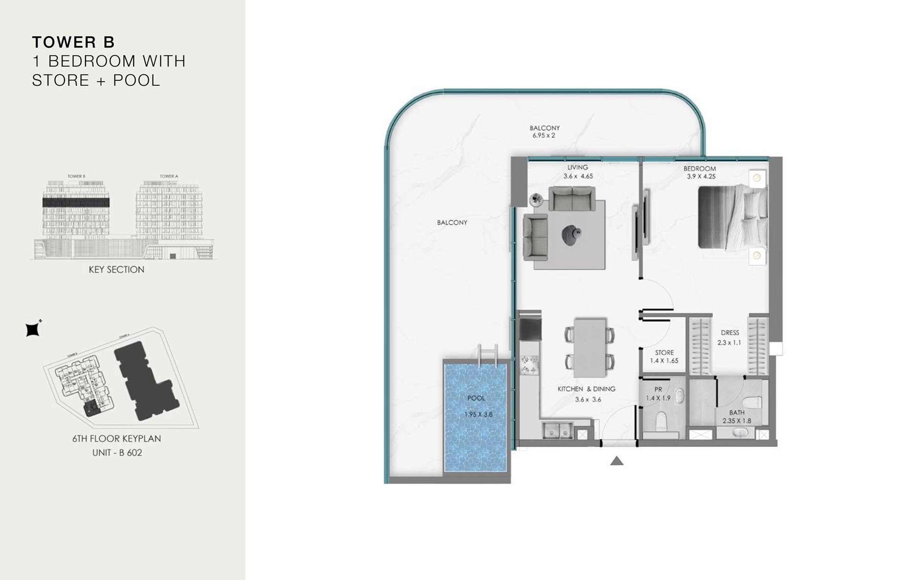 Unit-B 602 (6th Floor)