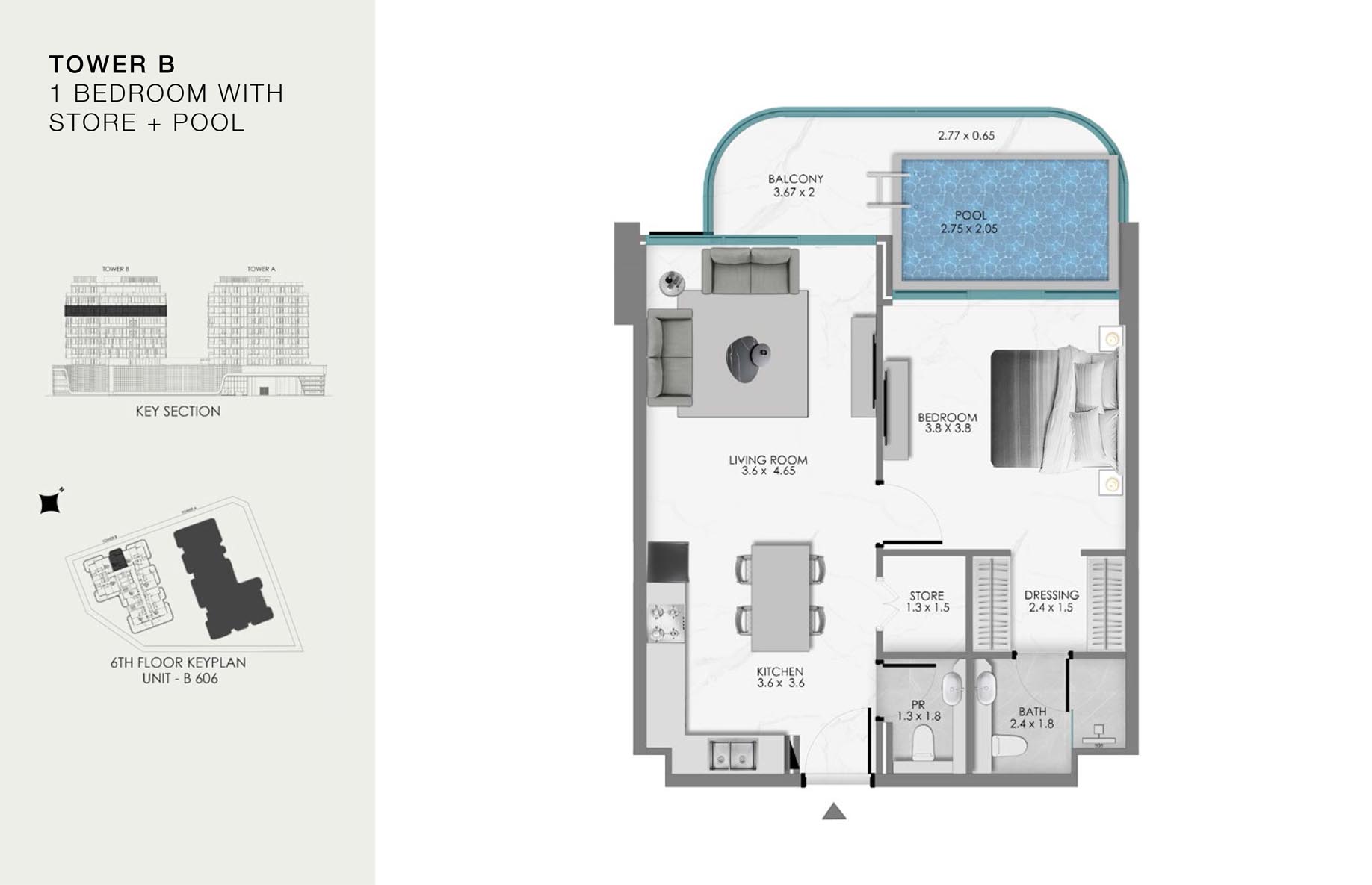 Unit-B 606 (6th Floor)