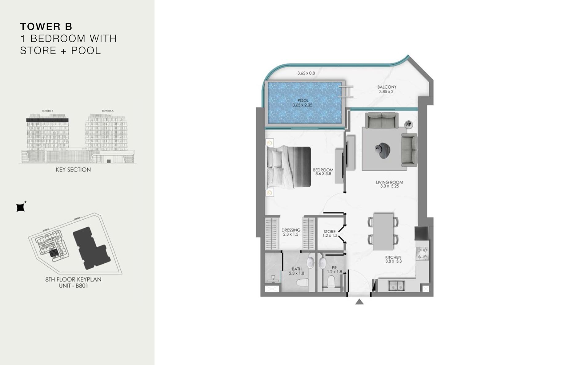 Unit-B 801 (8th Floor)