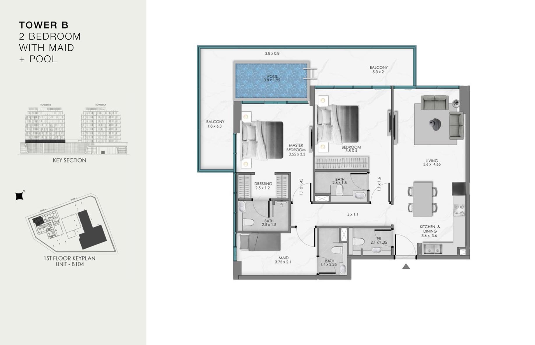 Unit-B 104 (1st Floor)