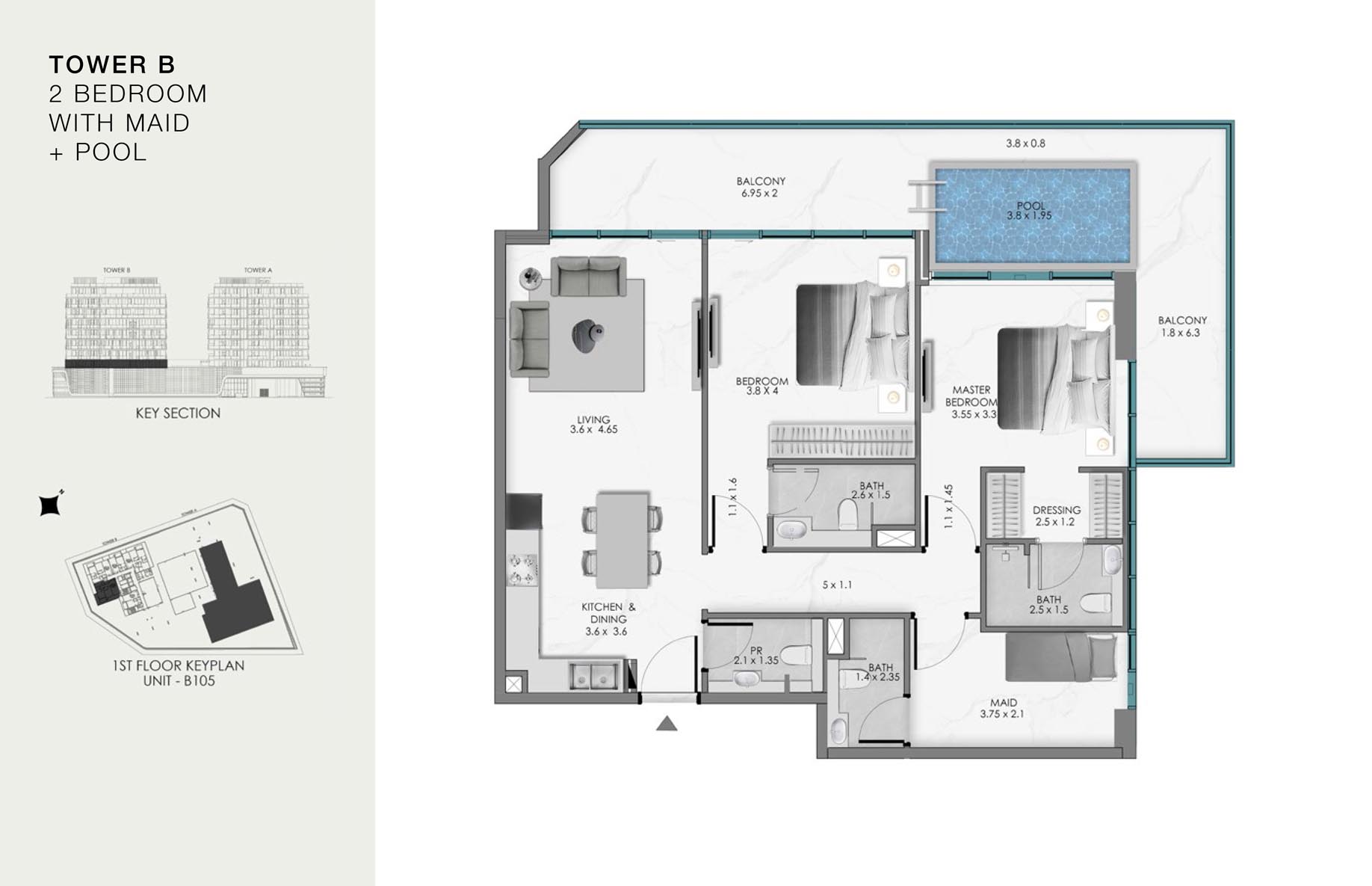 Unit-B 105 (1st Floor)