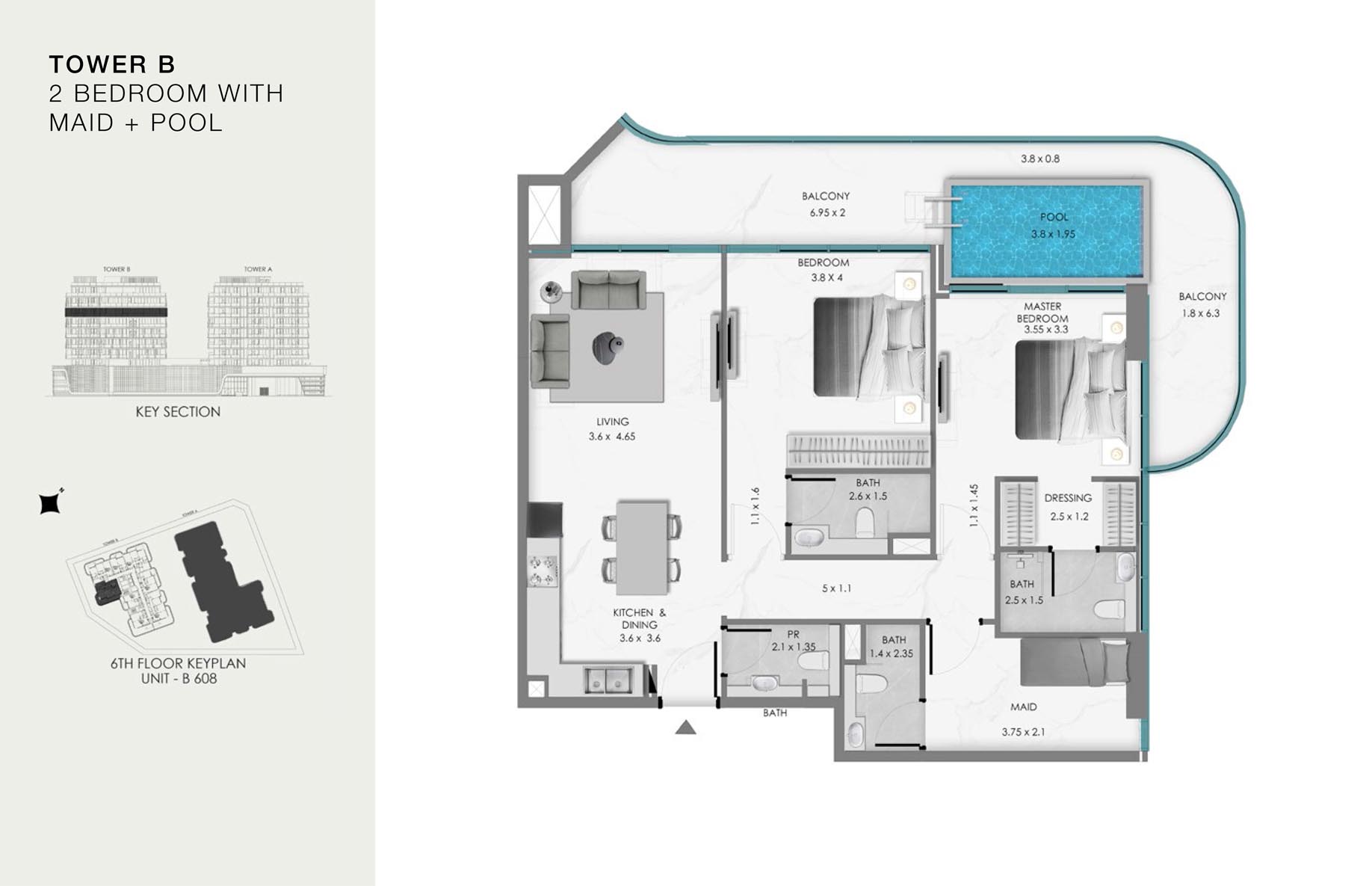 Unit-B 608 (6th Floor)
