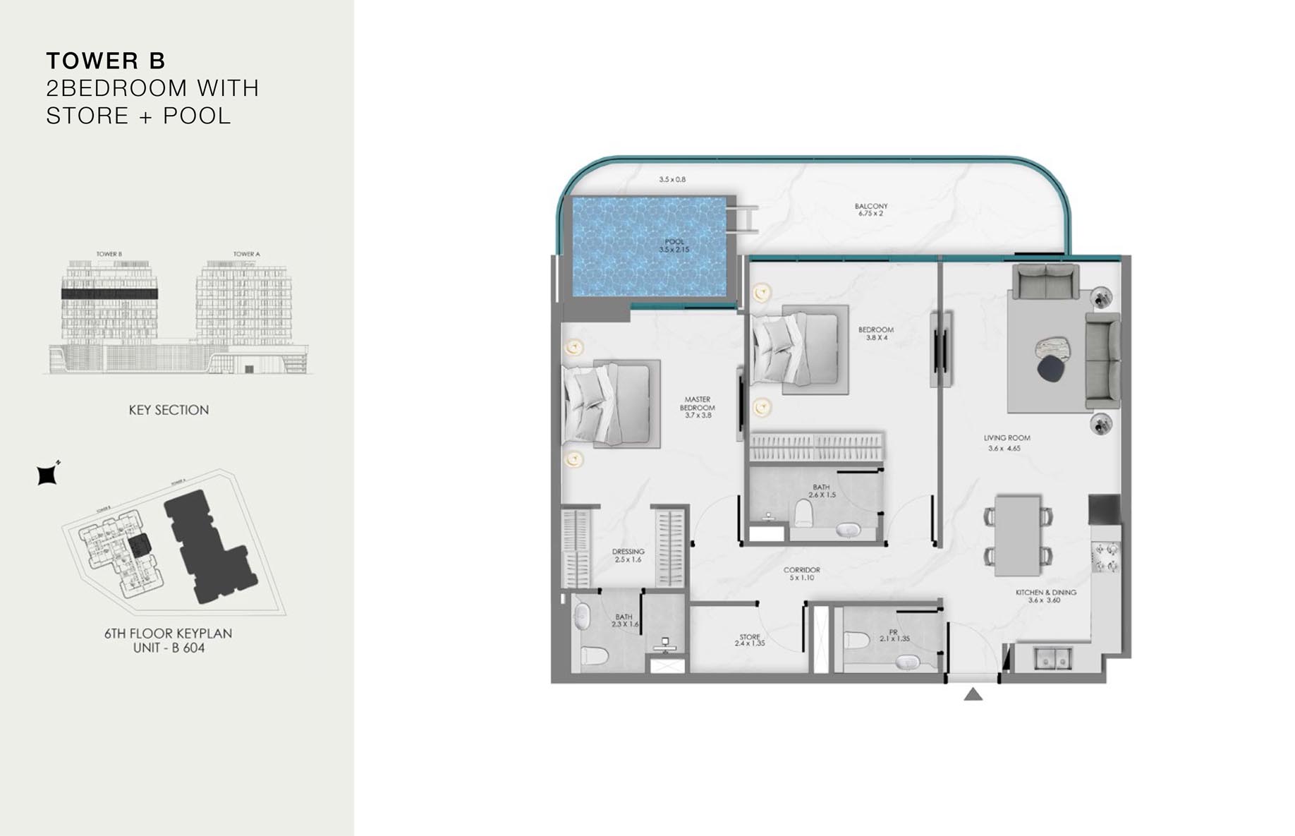 Unit-B 604 (6th Floor)