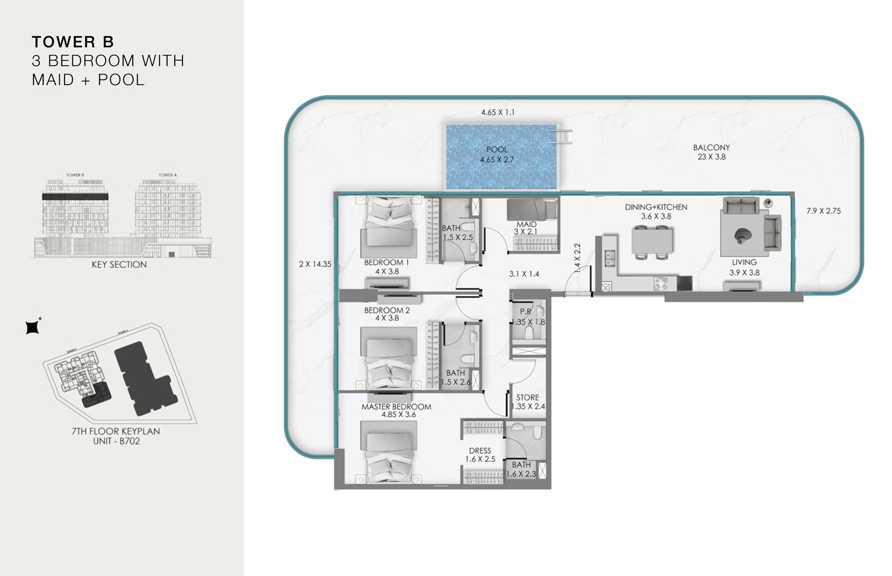 Unit-B 702 (7th Floor)