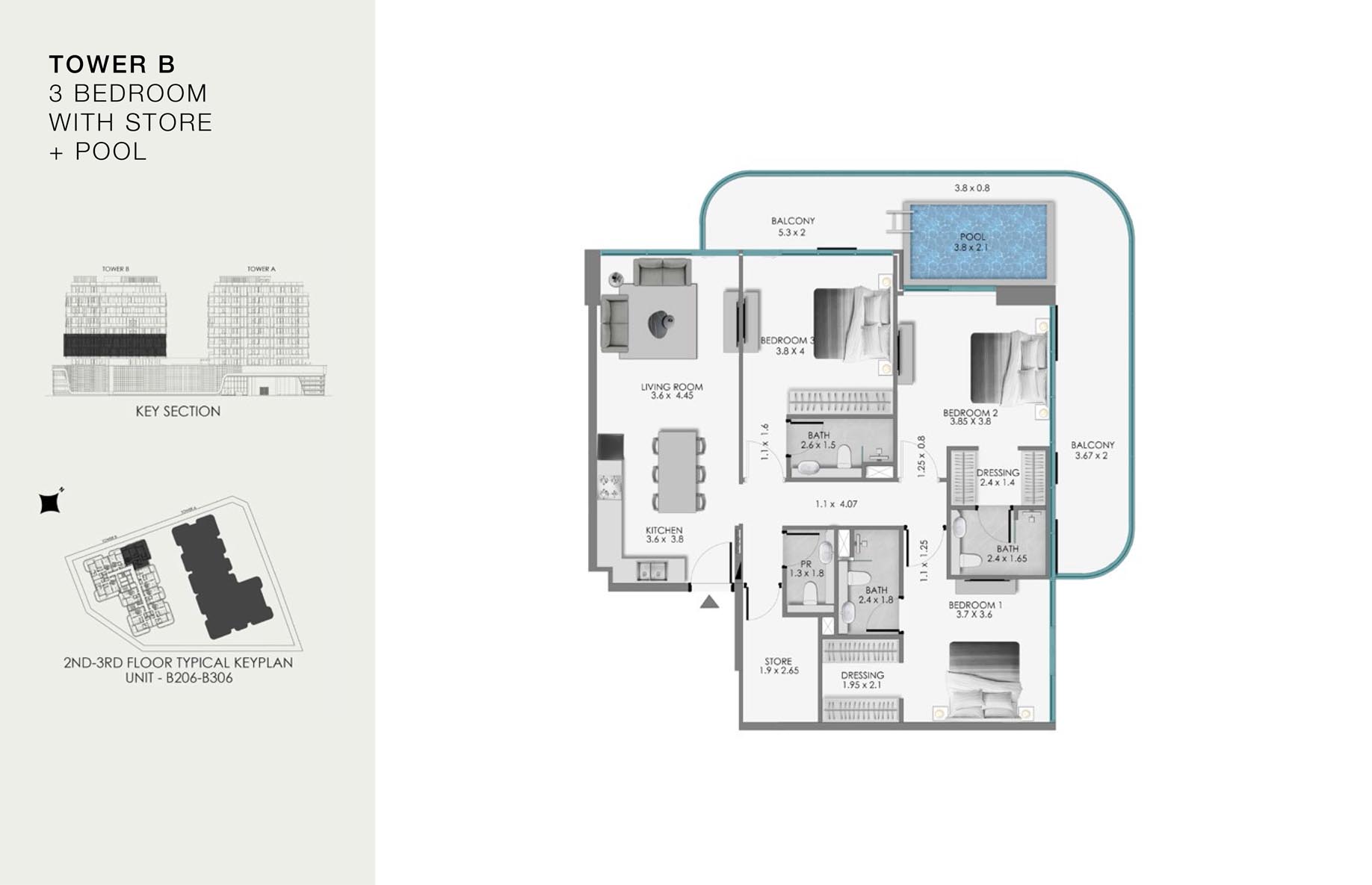 Unit-B 206-B 306 (2nd-3rd Floor)