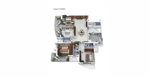 Type C, 3 BHK