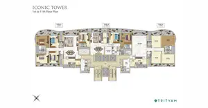 Type 1st to 11th Floor Plan