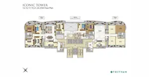 Type 13,15,17,19,21,23,25th Floor Plan