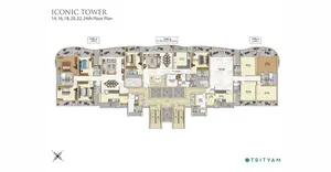 Type 14,16,18,20,22,24th Floor Plan