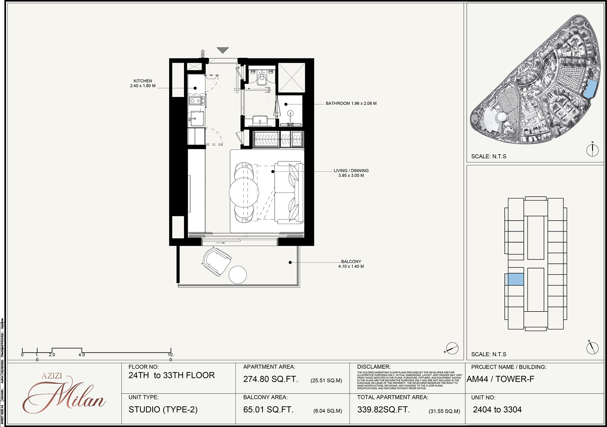 24th To 33th Floor Unit 2404 To 3304 (Type-2)
