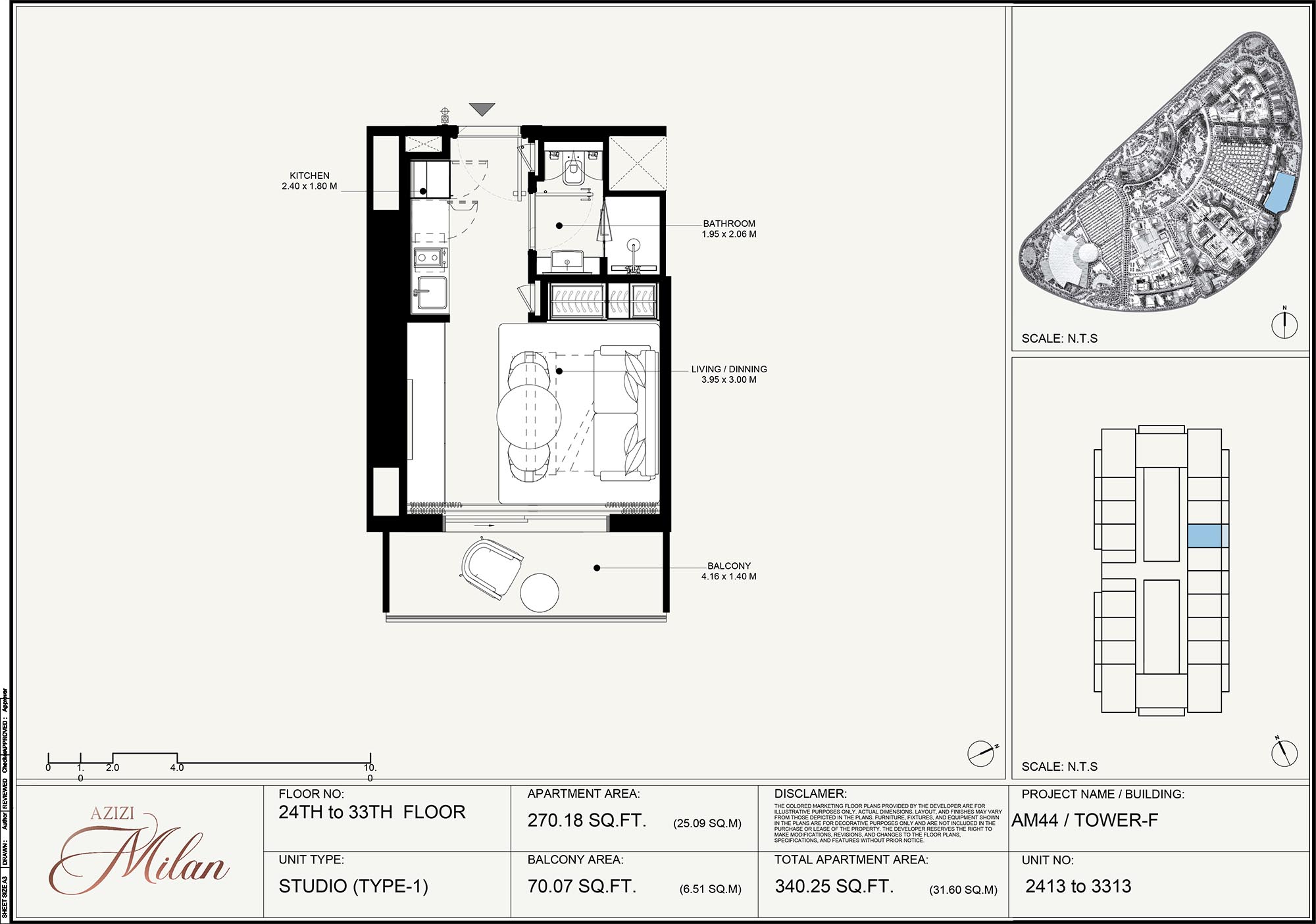 24th To 33th Floor Unit 2413 To 3313 (Type-1)