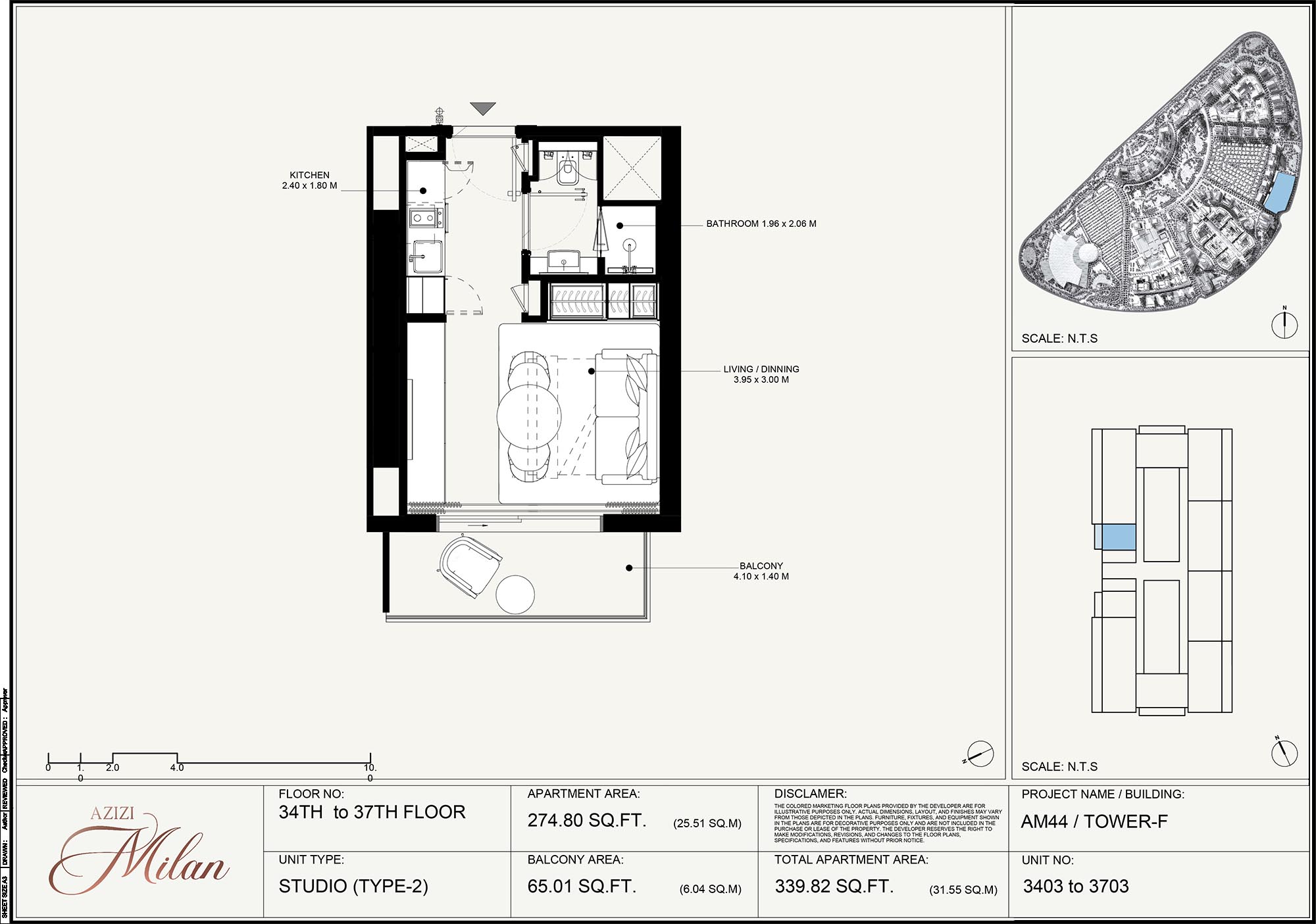 34th To 37th Floor Unit 3403 To 3703 (Type-2)
