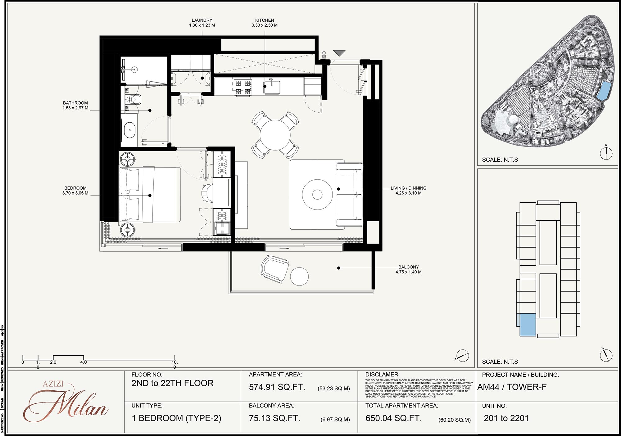 2nd To 22nd Floor Unit 201 To 2201 (Type-2)
