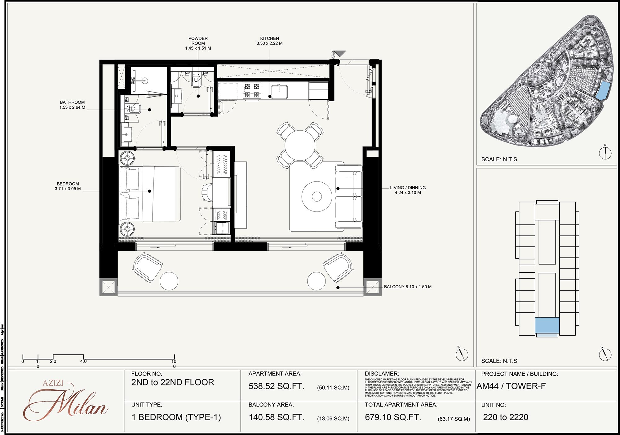2nd To 22nd Floor Unit 220 To 2220 (Type-1)