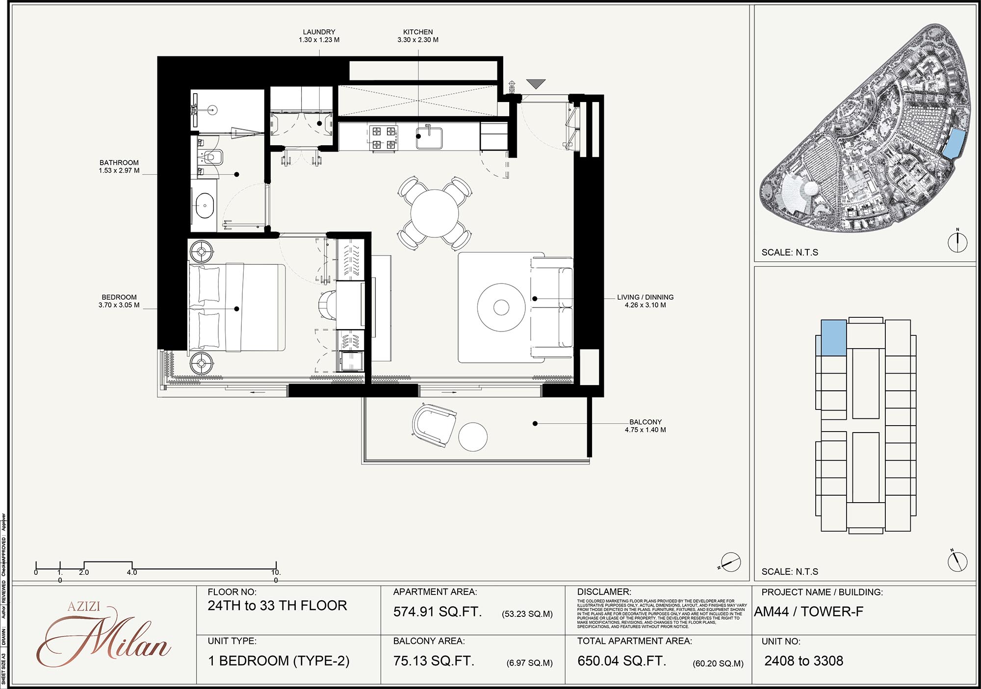 24th To 33th Floor Unit 2408 To 3308 (Type-2)