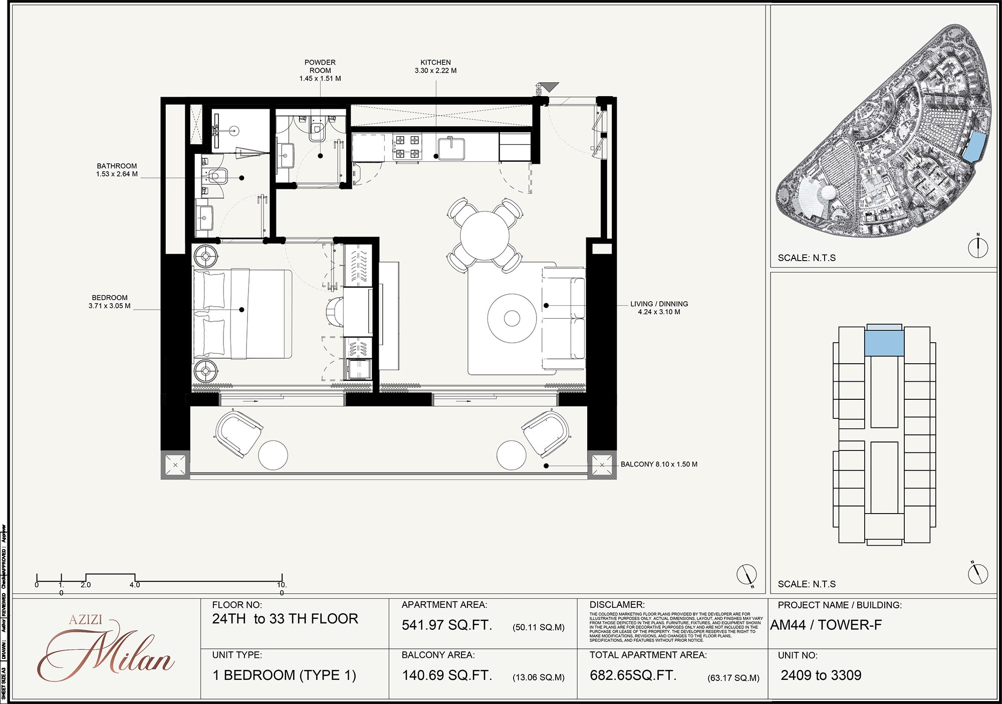 24th To 33th Floor Unit 2409 To 3309 (Type-1)