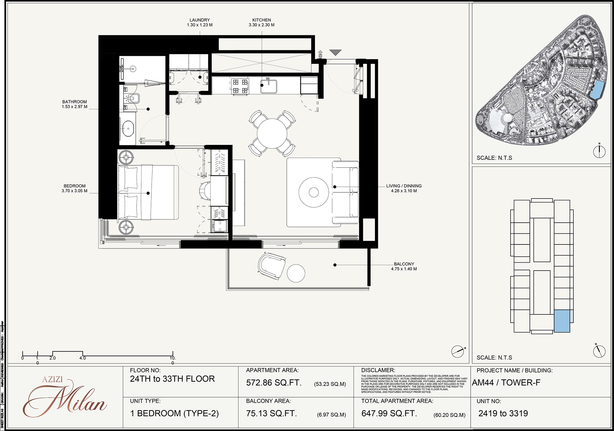 24th To 33th Floor Unit 2419 To 3319 (Type-2)