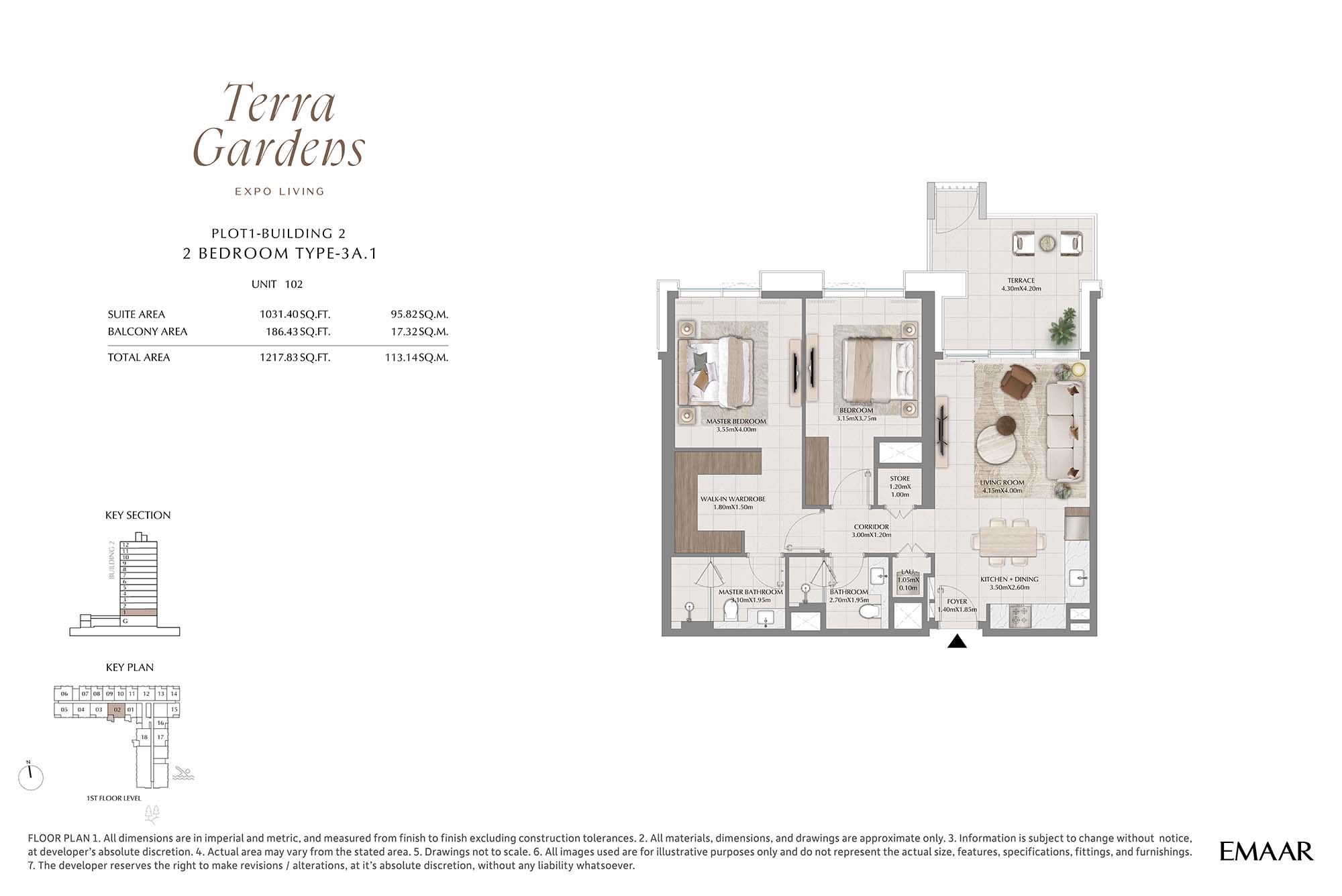 1st Level Unit 102 (Type-3A 1)